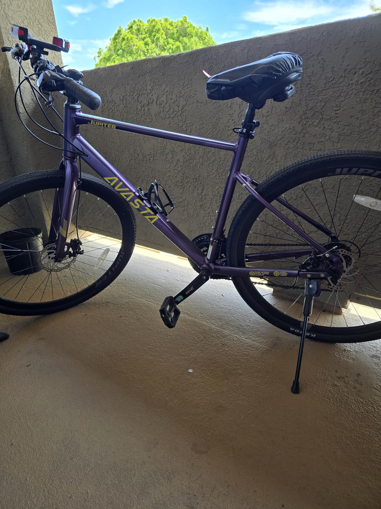 Jupiter 700C Road Adult Step-Over Hybrid Cycling Bike Bicycle, Aluminum Frame, 21-Speed, Dual Disc Brakes, Multiple Colors for Men Woman Male Female customer photo 1