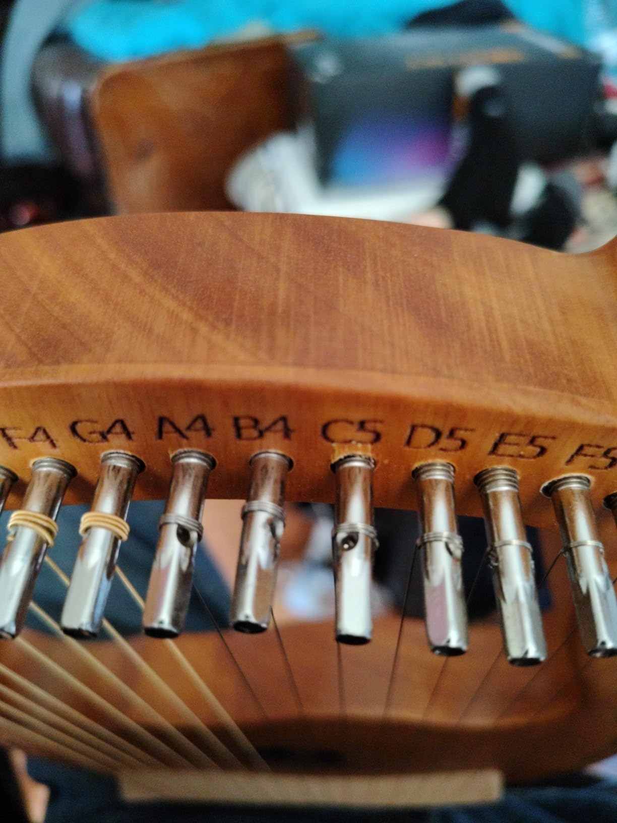Lyre Harp, 16 Strings Mahogany Wood Lyre Harp customer photo 2
