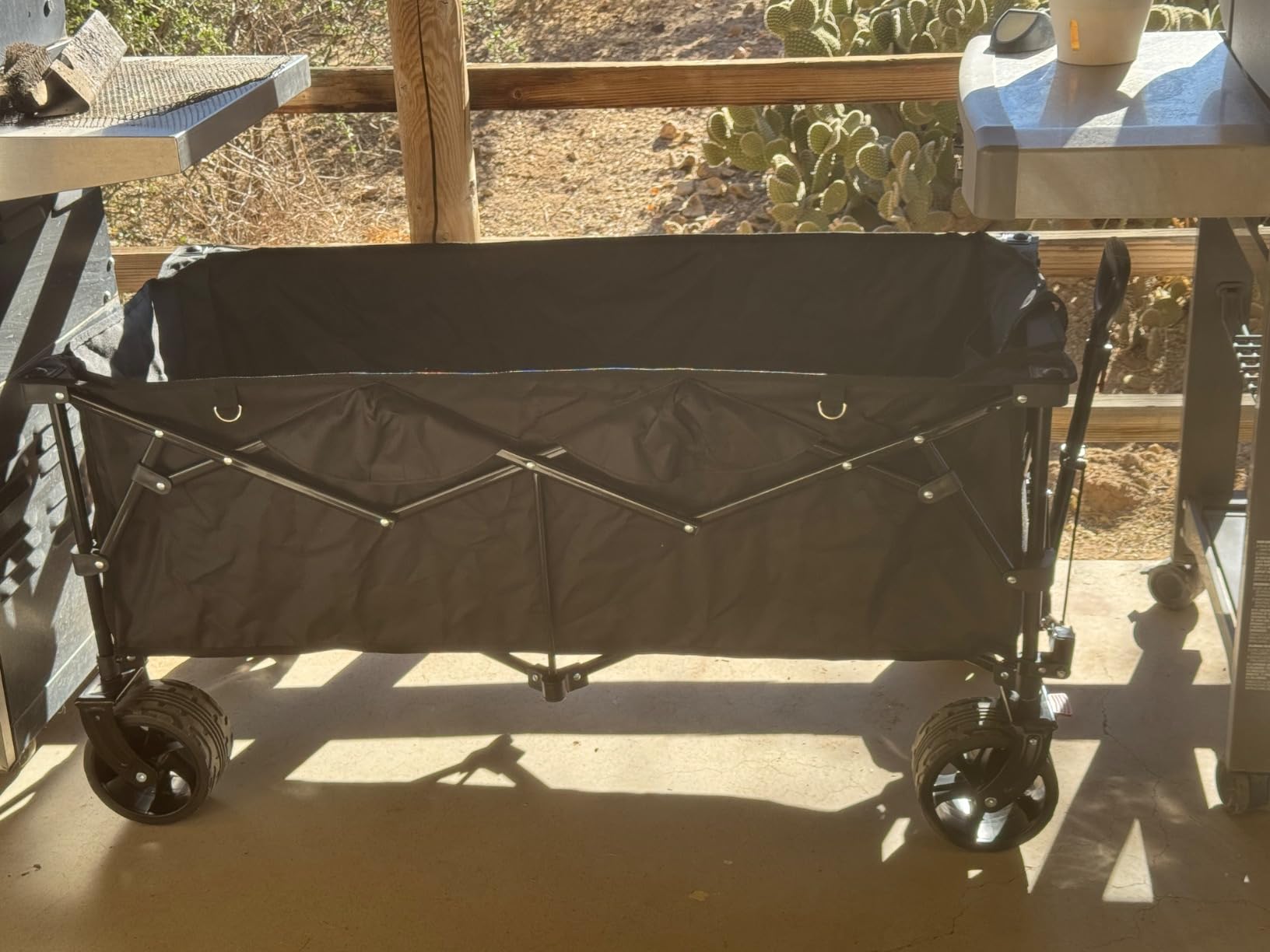 Hikenture Extended Collapsible Wagon, Beach Wagon with Big Wheels for Sand | Heavy Duty 500LBS Loading Capacity, 300L Extra Large Capacity, Utility Wagons Carts Foldable for Garden, Sports customer photo 2