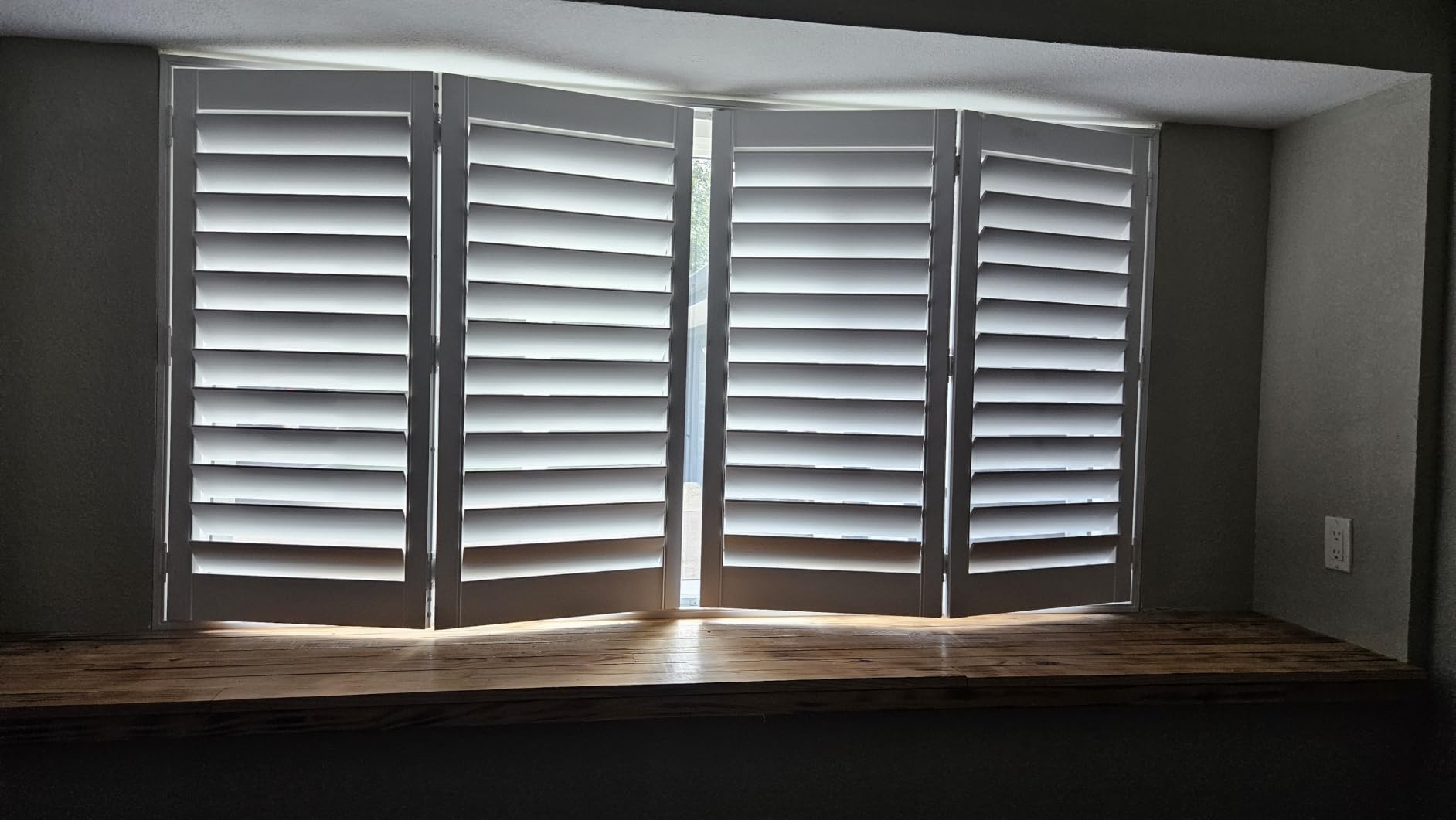 Plantation Shutters for Interior Windows,White,Faux Wood,Custom Made | Interior/Inside,Humidity-Resistant,Protect Privacy,Adjust light,for Bath,Kitchen,Livingroom, Bedroom,Eco-friendly,Blackout customer photo 2