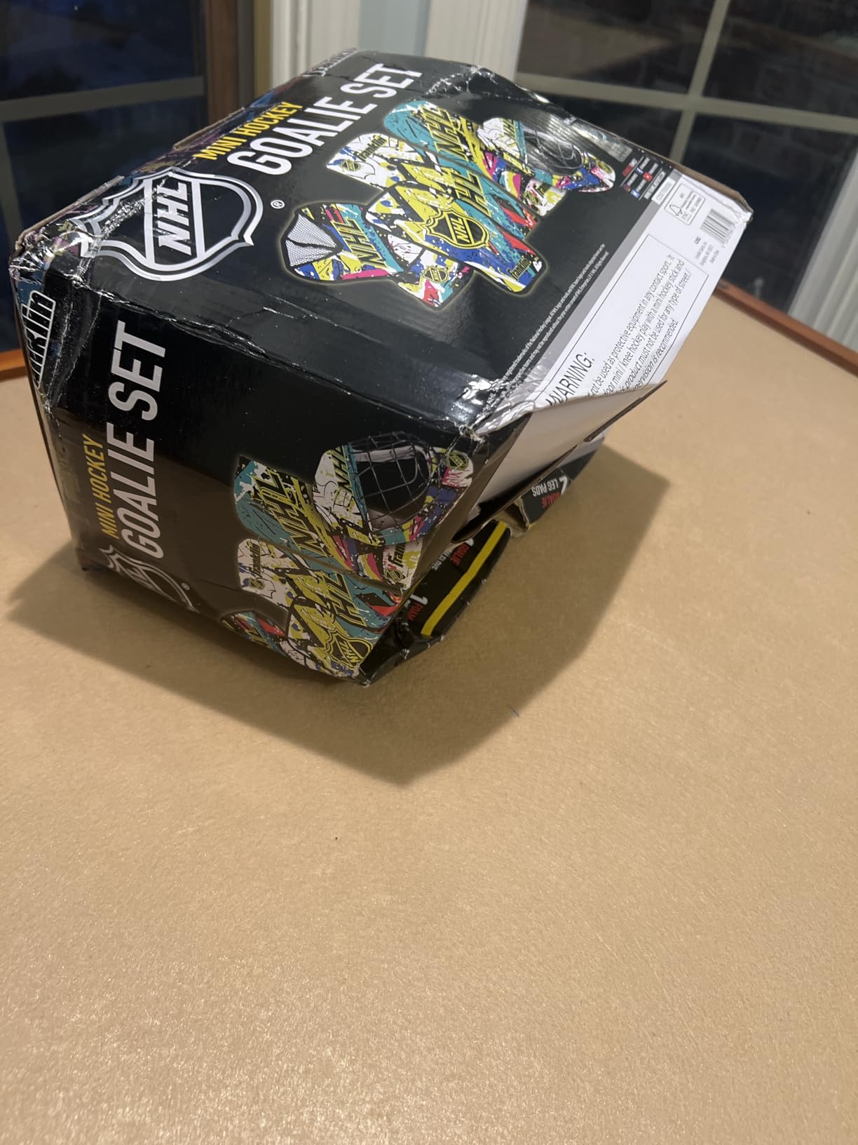 Franklin Sports NHL Youth Knee Hockey Goalie Pads + Helmet Set - Graffiti customer photo 2