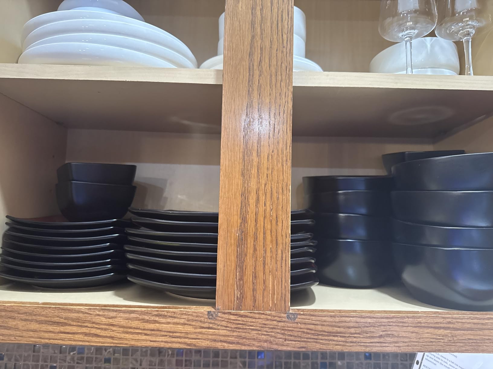 Gibson Elite Pasco 16 Piece (Service for 4) Plates and Bowls Double Bowl Reactive Glaze Dishes Stoneware Ceramic Dinnerware Set - Grey customer photo 1