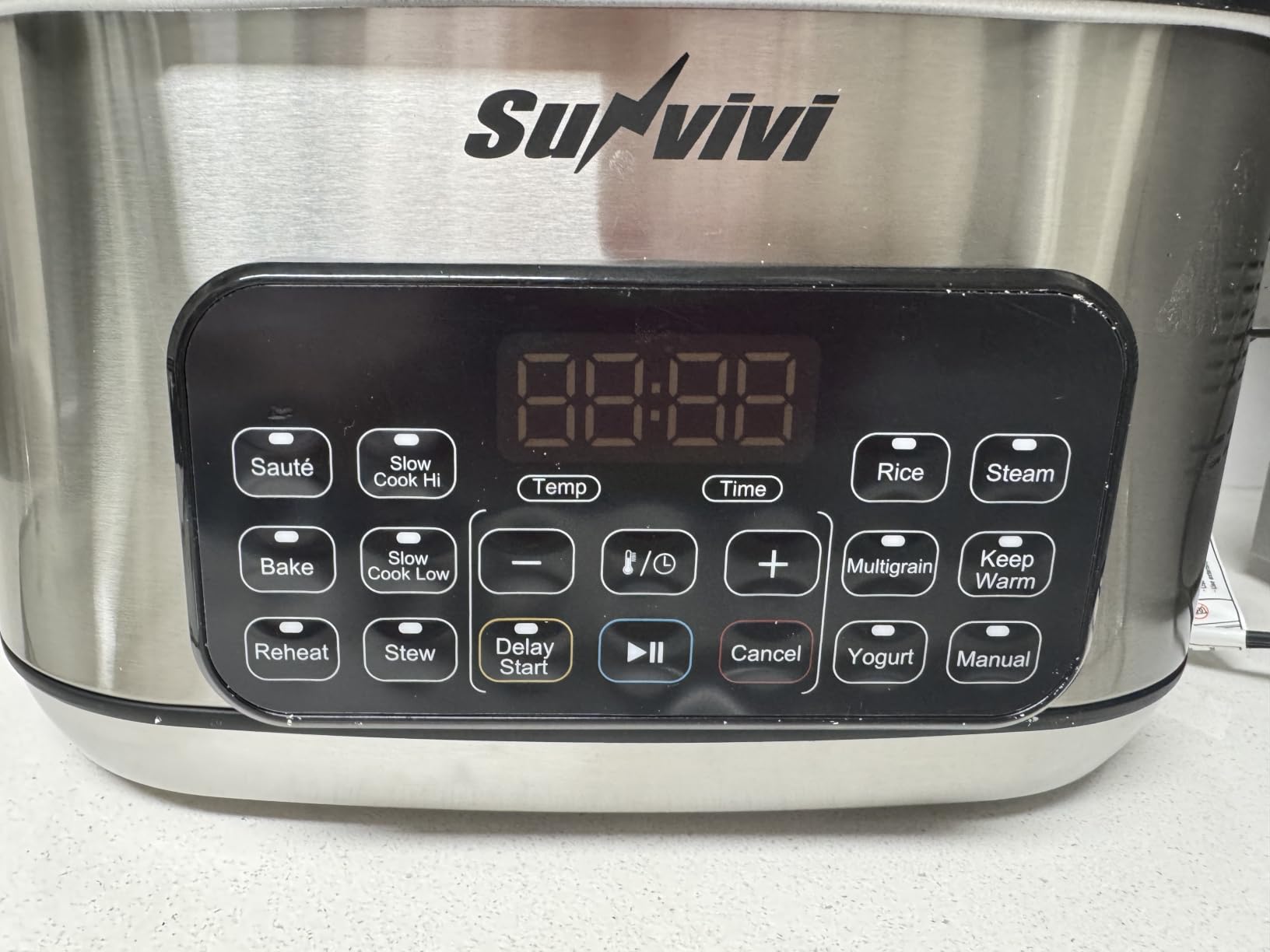Sunvivi 12-in-1 Programmable Slow Cooker 6.5QT with Timer & Keep Warm | Multicooker with Timer & Temp Control, Dishwasher Safe Lid & Removable Nonstick Crock and Rack, Stainless Steel customer photo 2