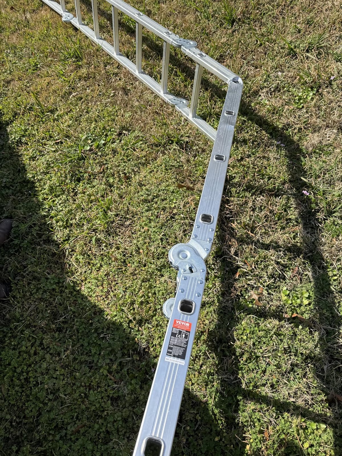 VEVOR Multi-Purpose Folding Ladder, 7-in-1 Tall Extension Step Ladder, A Frame 4 Step Telescoping Ladder, 15.5ft Reach Height Heavy Duty Adjustable Ladder, 330 lbs Capacity for Home Outdoor customer photo 2