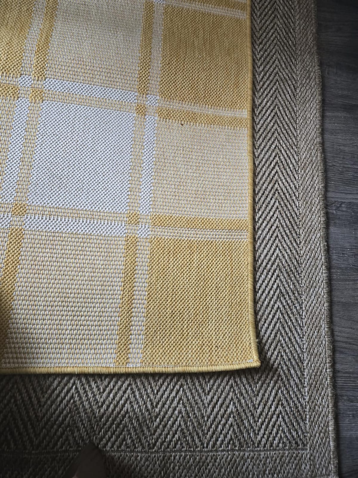Easy Jute Rug 9x12, Indoor Outdoor Natural Color Fiber Area Rugs for Living Room and Patio Rug Herringbone Seagrass Boho Woven Design Easy-Cleaning Washable Outside Carpet Alfombras 9 x 12 customer photo 1