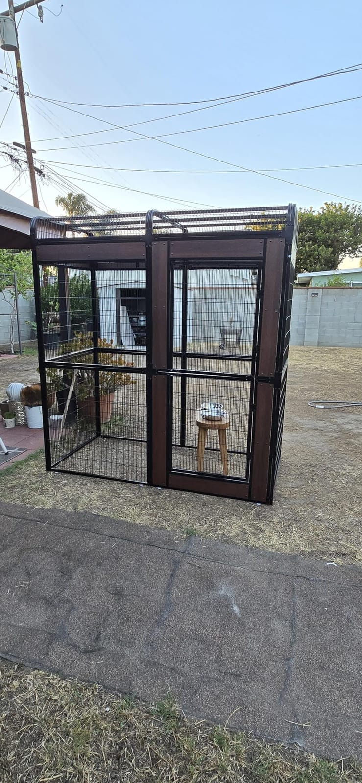 Large Bird Cage for Parakeets Outdoor Bird Aviary Parrot Cage with Perch, Birdcage for Macaws Canaries Parrots Budgie Lovebirds-Black (2 Box Set) customer photo 2