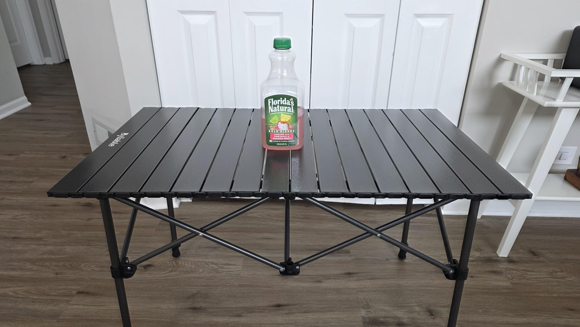 Byliable Camping Table Folding Portable Camp Aluminum Fold Up Lightweight Roll Up Table Adjustable Height with Carry Bag customer photo 1