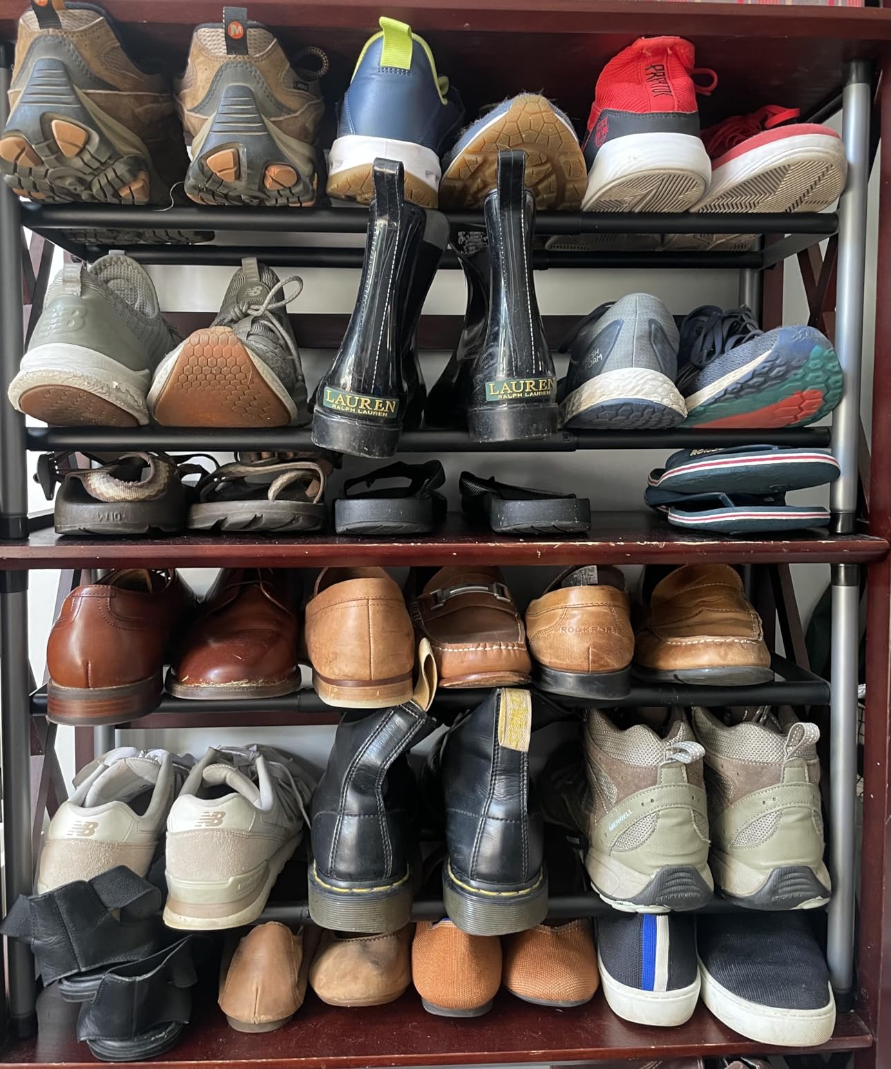 STORAGE MANIAC 10-Tier Expandable Shoe Rack, 44 Pairs Tall Vertical Shoe Rack, Heavy-Duty Metal Adjustable Shoes Organizer customer photo 2