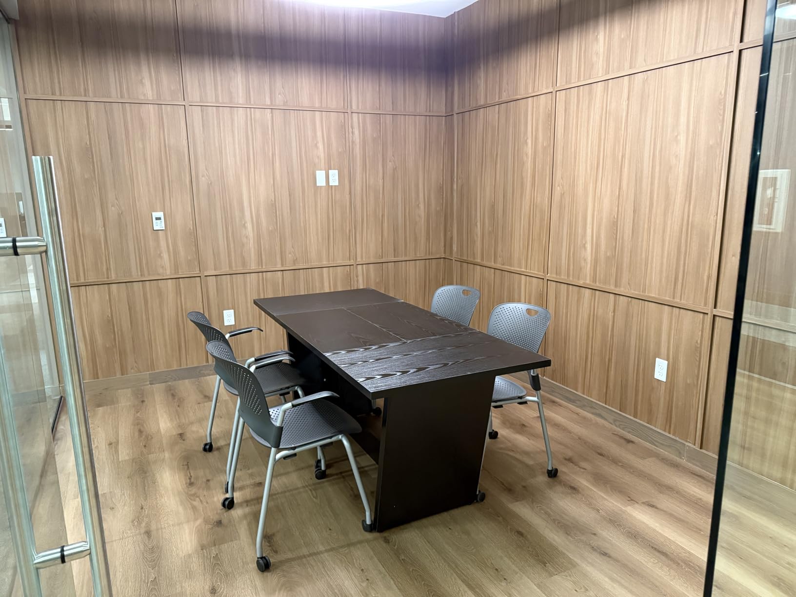 Tribesigns 6 FT Conference Room Table, 71 Large Executive Seminar Desk for 6-8 People, Rectangular Meeting Table for Office, Heavy-Duty Business Boardroom Table with Wooden Pedestal Base, Dark Brown customer photo 1