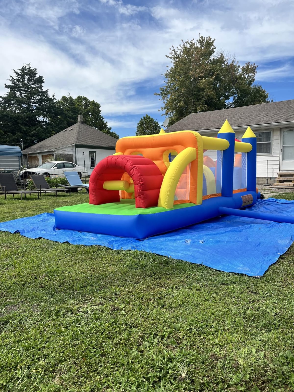 HuaKastro 20.5FT(L) Extended Inflatable Obstacle Course Bounce House for Kids Party Easter Event, with Various Obstacles: Tunnel, Crossing Wall, Jungle, Jumping Area, Climbing Wall and Slide customer photo 2