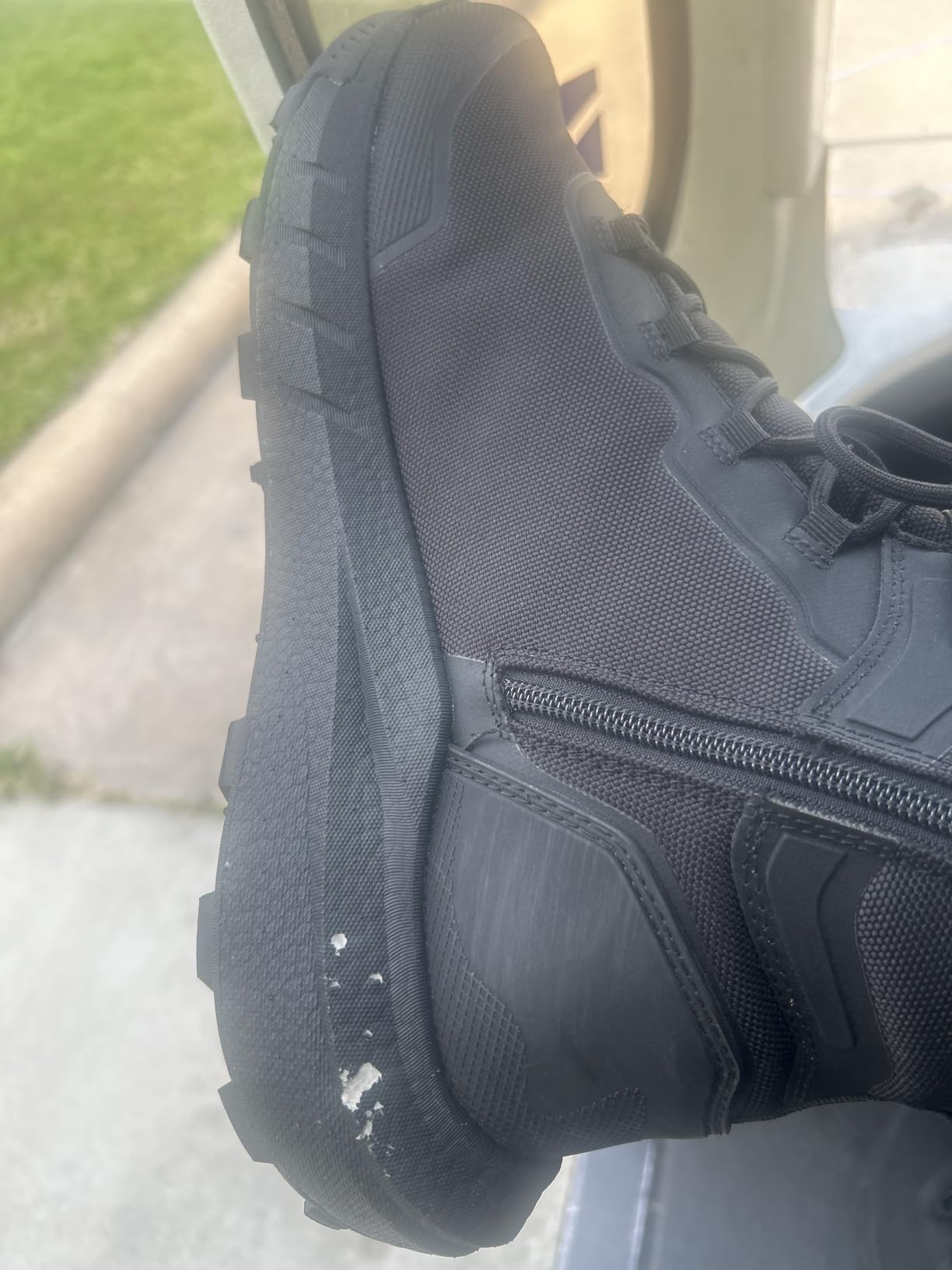 NORTIV 8 Men's Tactical Hiking Boots Lightweight Cushion | Side Zipper Motorcycle Combat Boots with Arch Support Sole for All Day Comfort, Outdoor Hiking Military Use 8In Terrascope customer photo 2