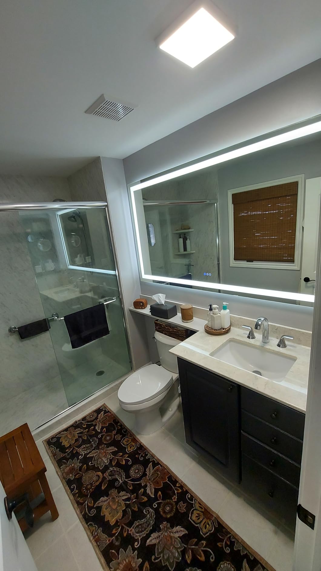 24x32 LED Bathroom Mirror, Dual Lit Anti-Fog Wall Vanity Mirror | 3 Color Dimmable, Memory Function, Shatter-Proof Tempered Glass, ETL Listed, IP54 Waterproof Horizontal/Vertical customer photo 2