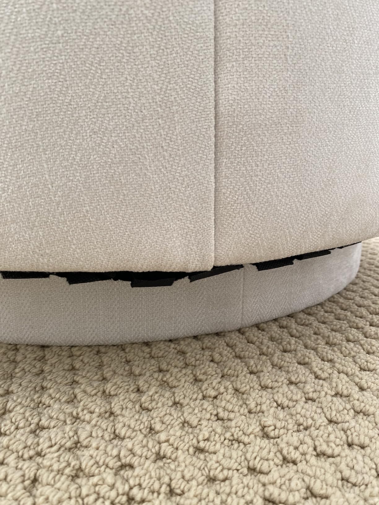 CANMOV Swivel Accent Chair, 360 Degree Round Swivel Barrel Chair with Pillow, Upholstered Comfy Barrel Armchair Single Club Sofa Chair for Living Room,Bedroom, Reading Room, Dark Grey customer photo 2