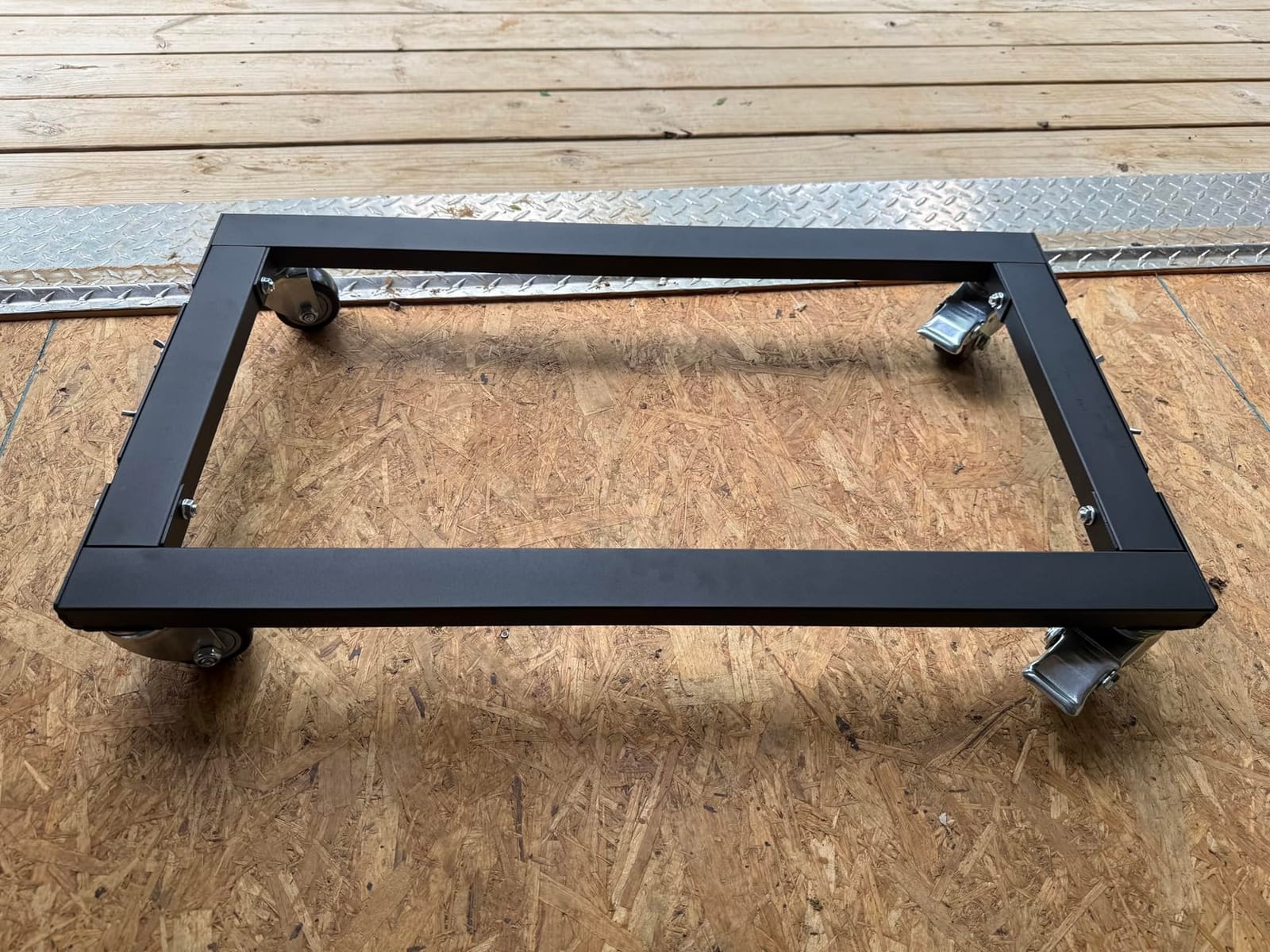 KEDSUM Furniture Dolly 1800LBS, Heavy Duty Dolly with Reinforced Steel Frame, Furniture Dolly 4 Wheels with Brake, All Terrain & Anti-Slip Baffles for Home Moving, Garage, Warehouse, 24 x 16 in customer photo 1