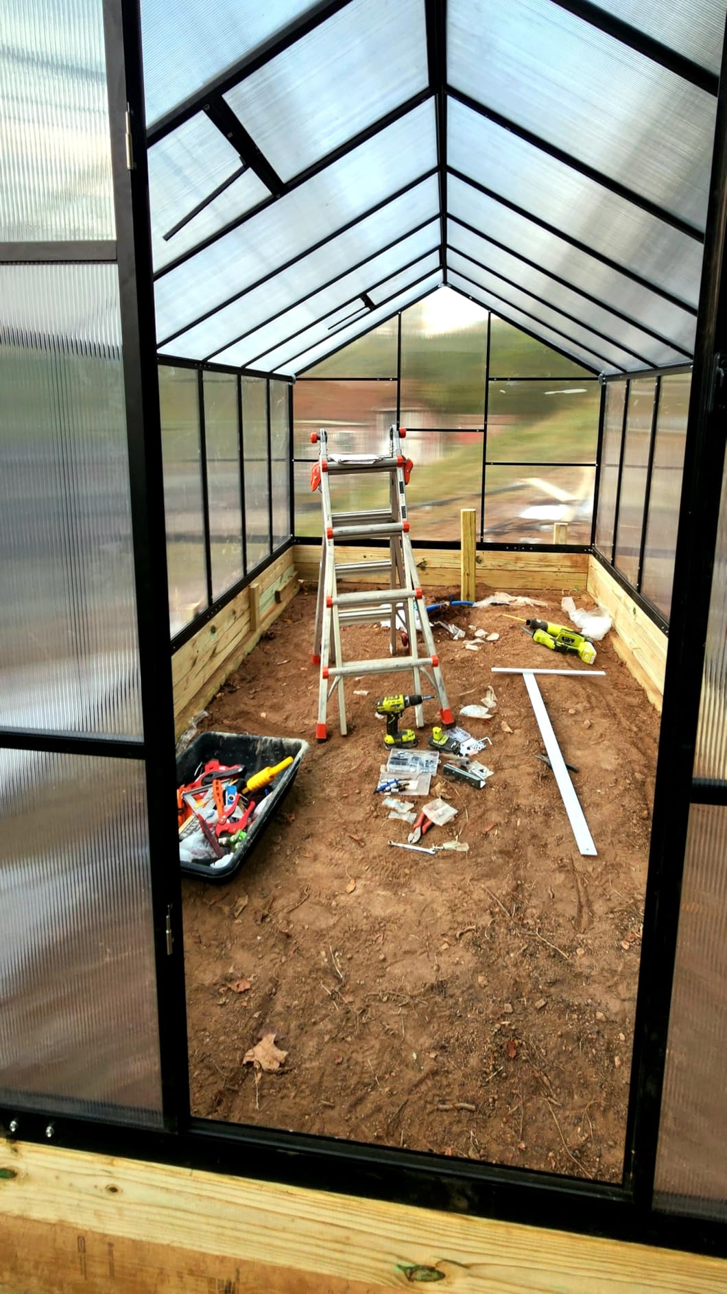 6x4FT Greenhouse with Hygrometer, Windproof Warm Plant Green Houses | Heavy Duty Aluminum Frame Polycarbonate Greenhouses with Vent Window customer photo 1