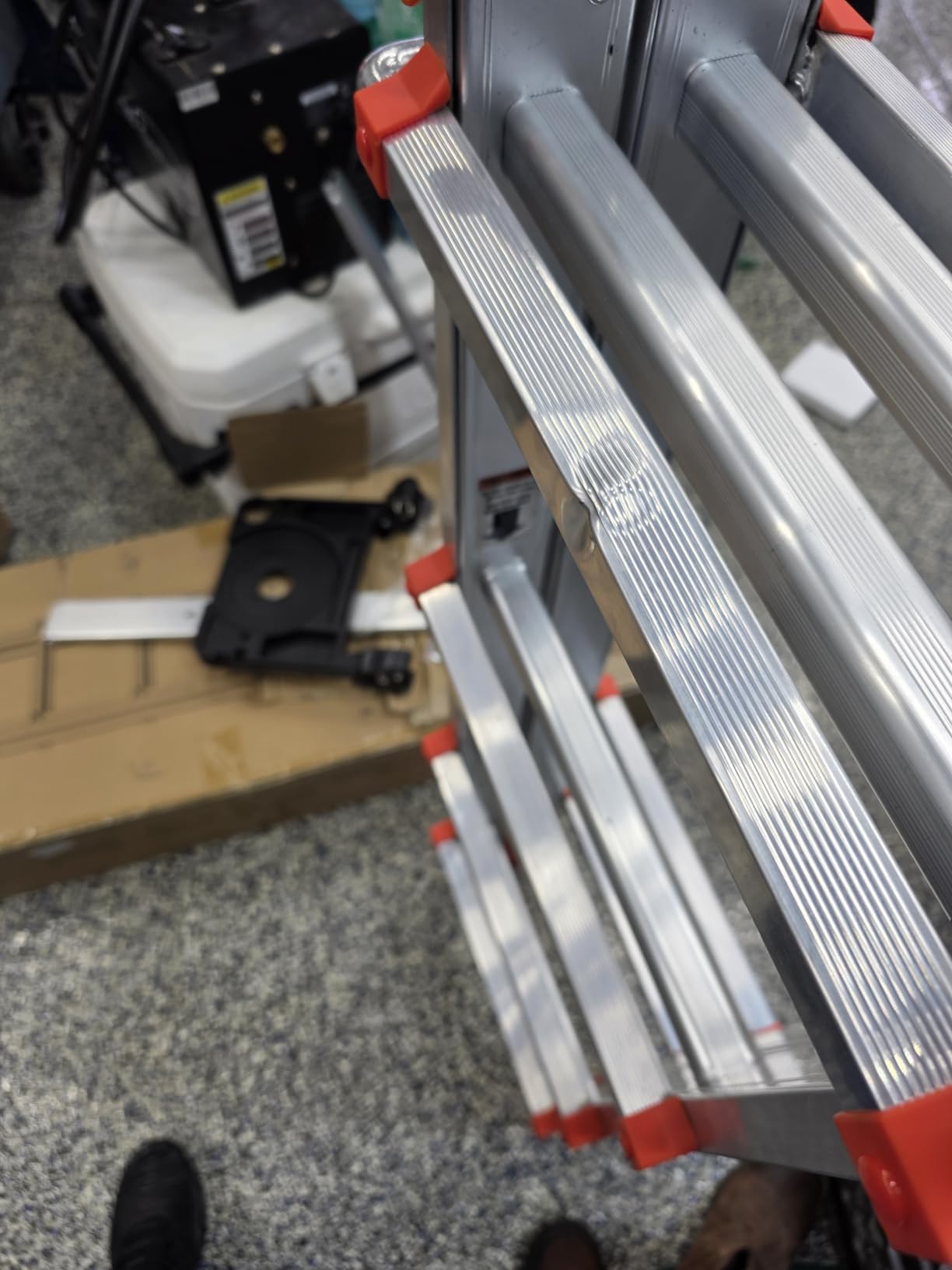 Soctone A Frame Extension Ladder, 14 Ft Multi Position Ladder, 330 lbs Weight Rating Telescoping Ladder for Household or Outdoor Work, Multi Position with Stabilizer Bar customer photo 1