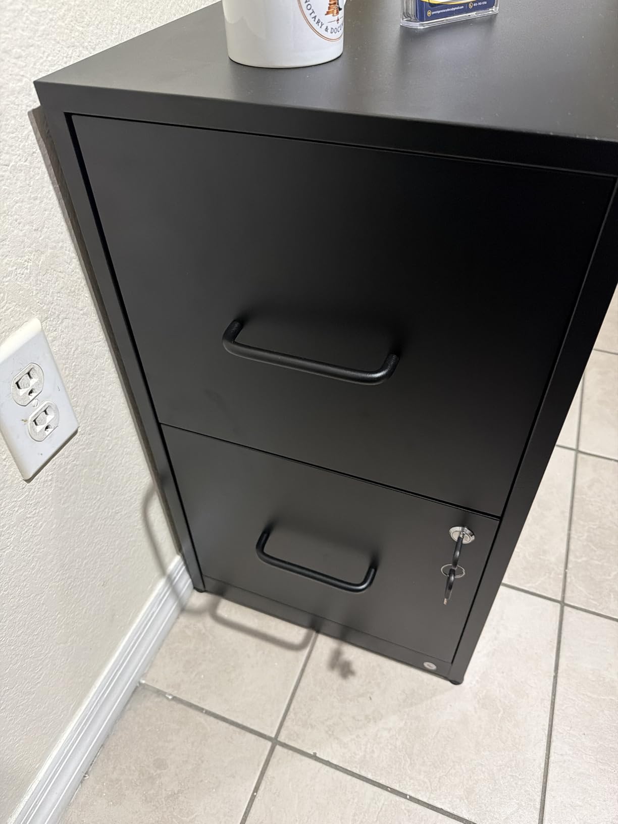 4 Drawer File Cabinet with Lock,Metal Vertical Filing Cabinets for Home Office,Heavy Duty File Storage Cabinet for Letter/Legal/A4/F4 Size File,Assembly Require (Black, Vertical 4 Drawer) customer photo 2