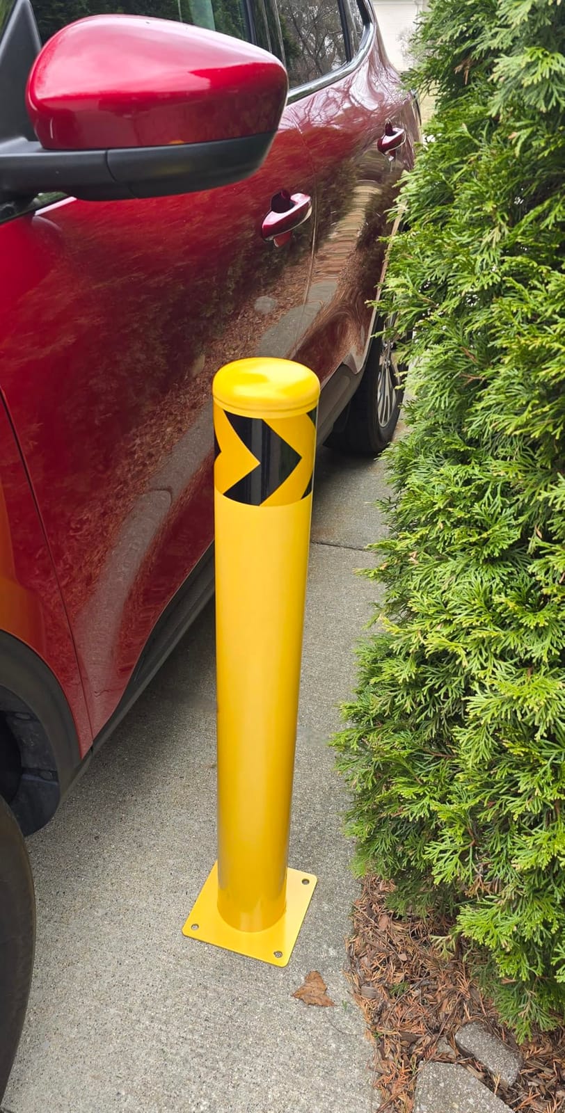 Nilight 42 Inch Steel Safety Bollard Post, High Visibility, 1-Pack | Heavy Duty Steel Construction, with Reflective Strips, Ideal for Parking Lots, Driveways, Warehouses and Restricted Areas customer photo 2