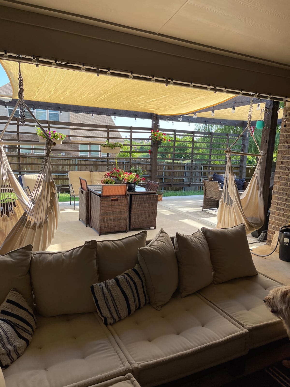 Colourtree 12' x 12' Beige Sun Shade Sail Square Canopy - UV Block UPF50, Water Permeable & Heavy Duty Awning for Patio, Garden, Backyard, Yard, Outdoor (We Make Custom Size) customer photo 2