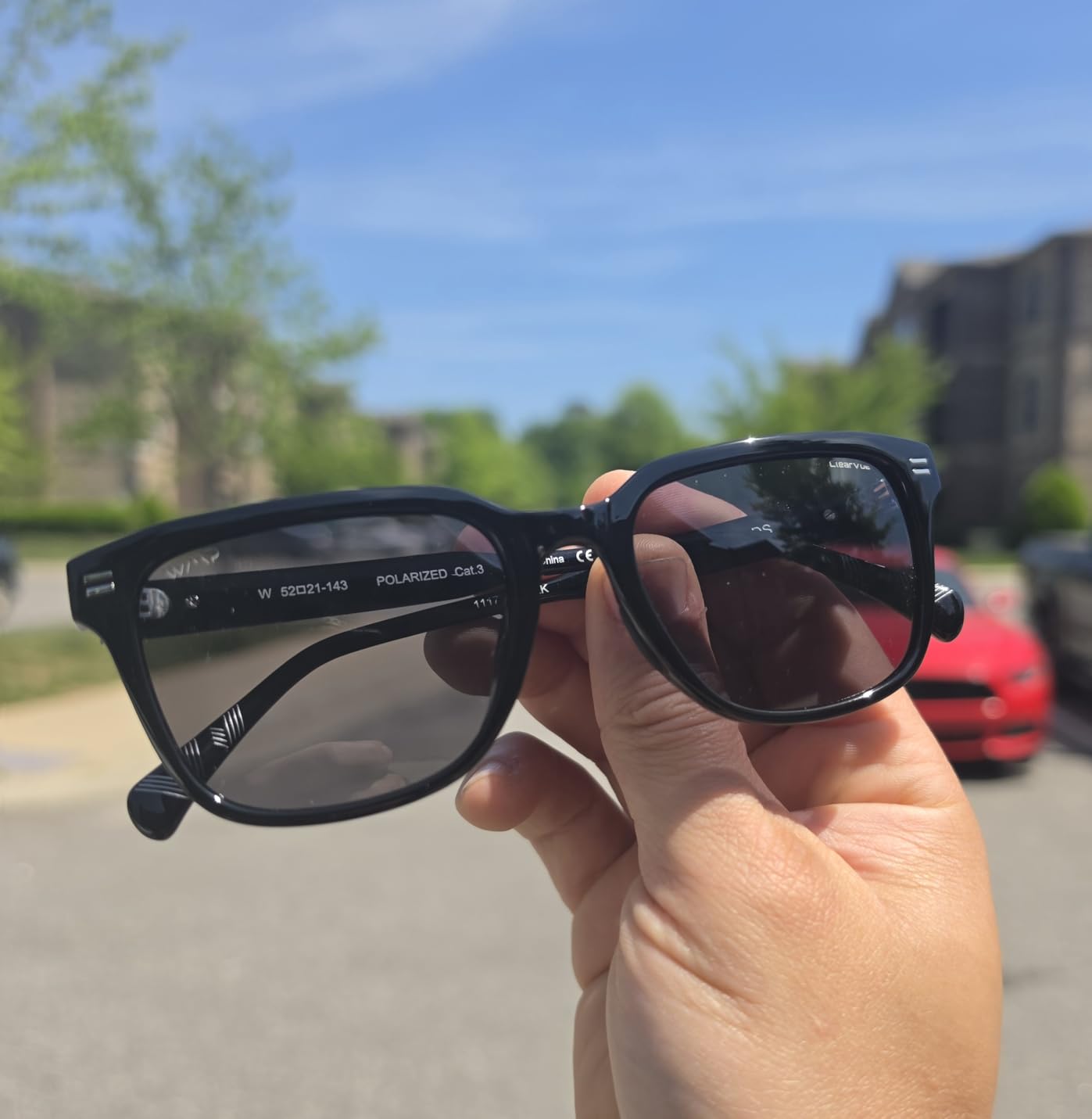WearMe Pro Woods Polarized Golf Sunglasses, Rectangular Frame Style, UV400 | Shatter & Smudge-Resistant Lenses, Non-Slip Nose Pads customer photo 1