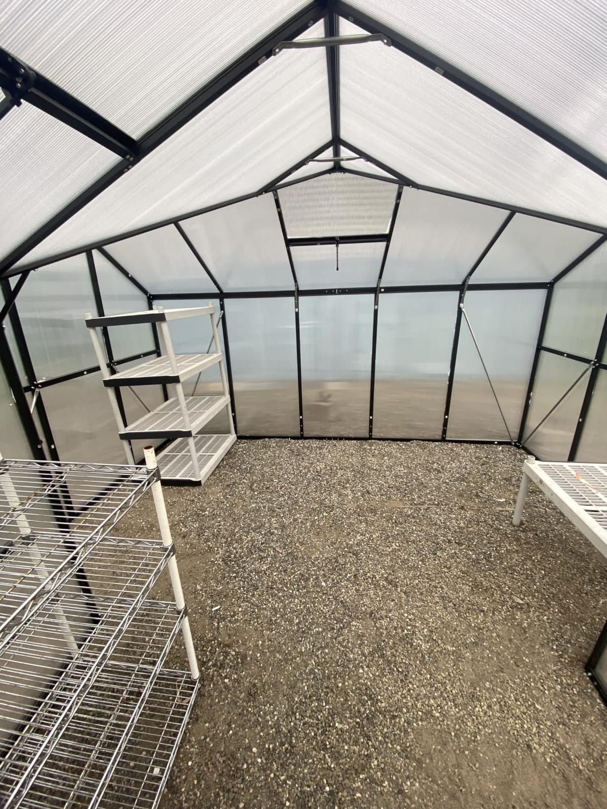 8x14 FT Greenhouse with Hygrometer, Windproof UV Protection Green Houses | Heavy Duty Aluminum Frame Polycarbonate Greenhouses Drainage Channel Roof Vent for Backyard or Garden Use customer photo 1