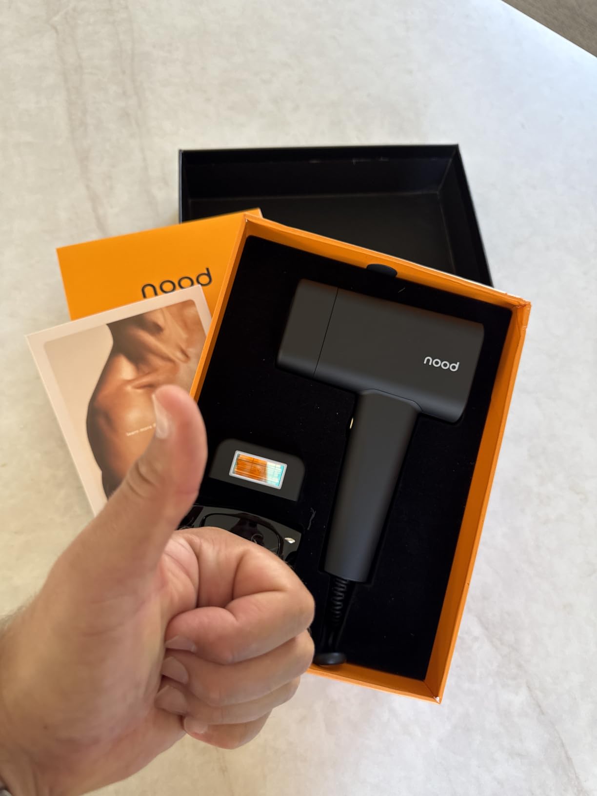 Nood Flasher Pro | IPL Laser Hair Removal Device, Forbes Best Product 2026 | Clinical-Grade Permanent Results At Home, CryoSoothe Tech with 5 Power Settings, Pain-Free 10 Min Sessions, Works Everywhere customer photo 2