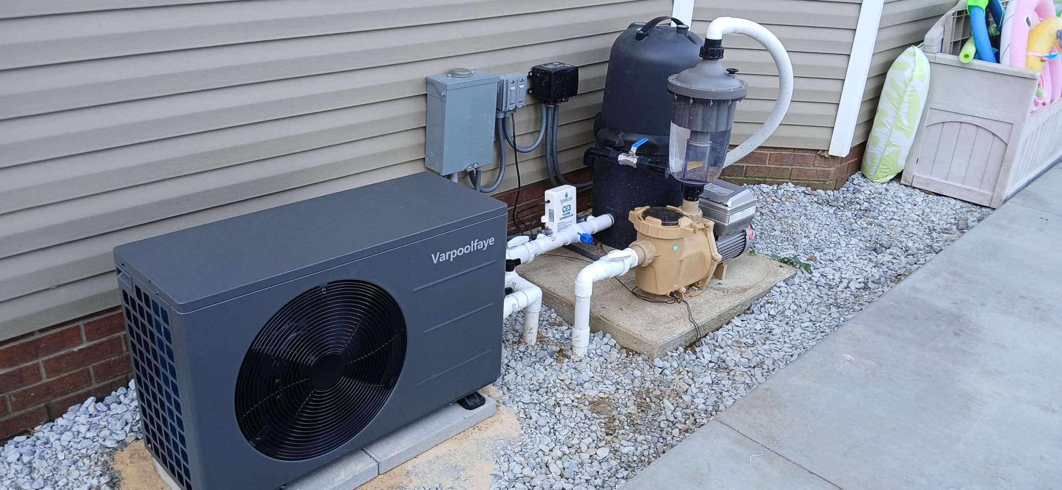 30,000 BTU Electric Above Ground Pool Heater for 8,000 Gallon | Swimming Pool Heat Pump For Inground Pools With High Efficiency COP 5.8 110V 60Hz Heating or Cooling WiFi Control customer photo 2