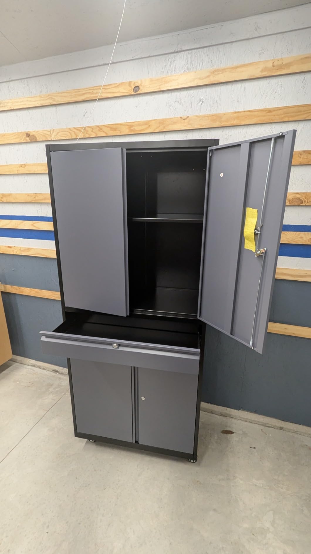 Yizosh Metal Garage Storage Cabinet with Locking Doors and Adjustable Shelves, 74