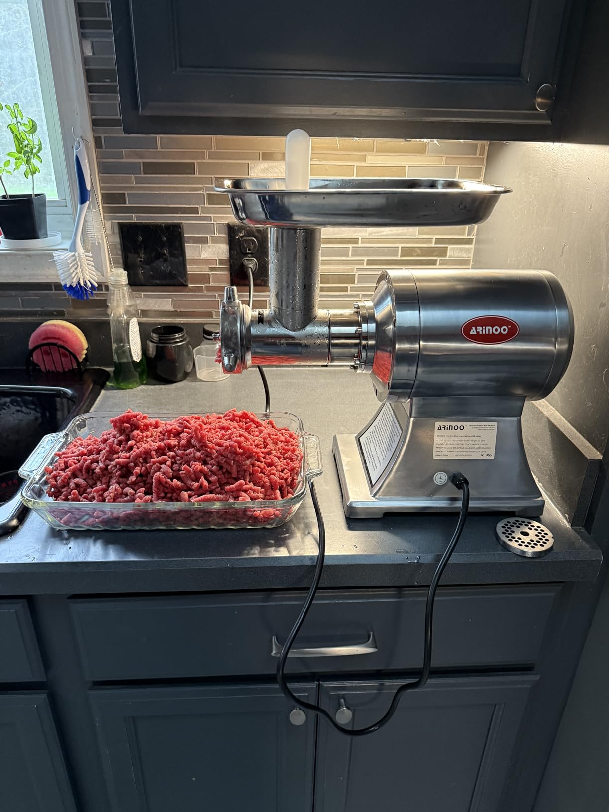 Commercial Meat Grinder #12C, 0.9HP Electric Meat Grinder | Heavy Duty Meat Mincer Machine for Venison, Beef, Stainless Steel Sausage Maker for Home Butchering or Small Farm Processing customer photo 2
