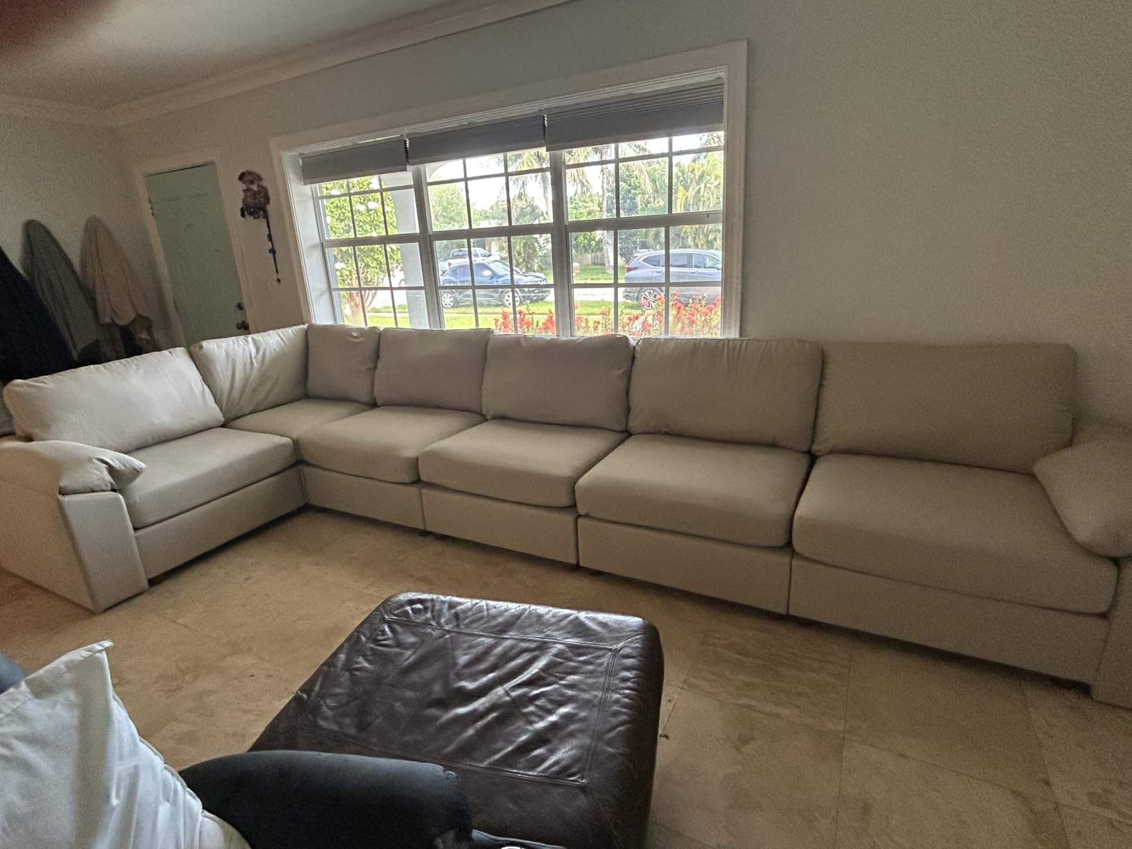 EASE MOOSE Modular Sectional Sofa, L Shaped Leather Sectional Couch, Grey | Pet-Friendly Faux Leather, Wide Deep Seat, Removable Covers, Solid Wood Frame, Easy Assembly, Scratch Resistant customer photo 2