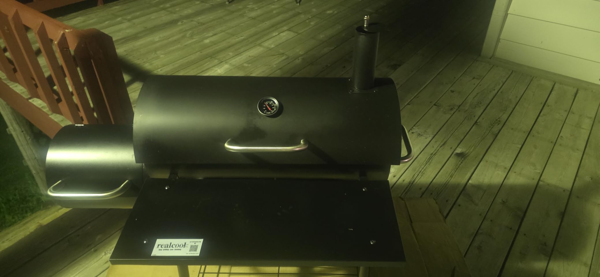 Realcook BBQ Barrel Charcoal Grill: Spacious Premium Outdoor Barbecue Grill | with Side Tables - Perfect for Outdoor Cooking Backyard Grilling Patio Tailgating Camping Picnic and Party customer photo 1