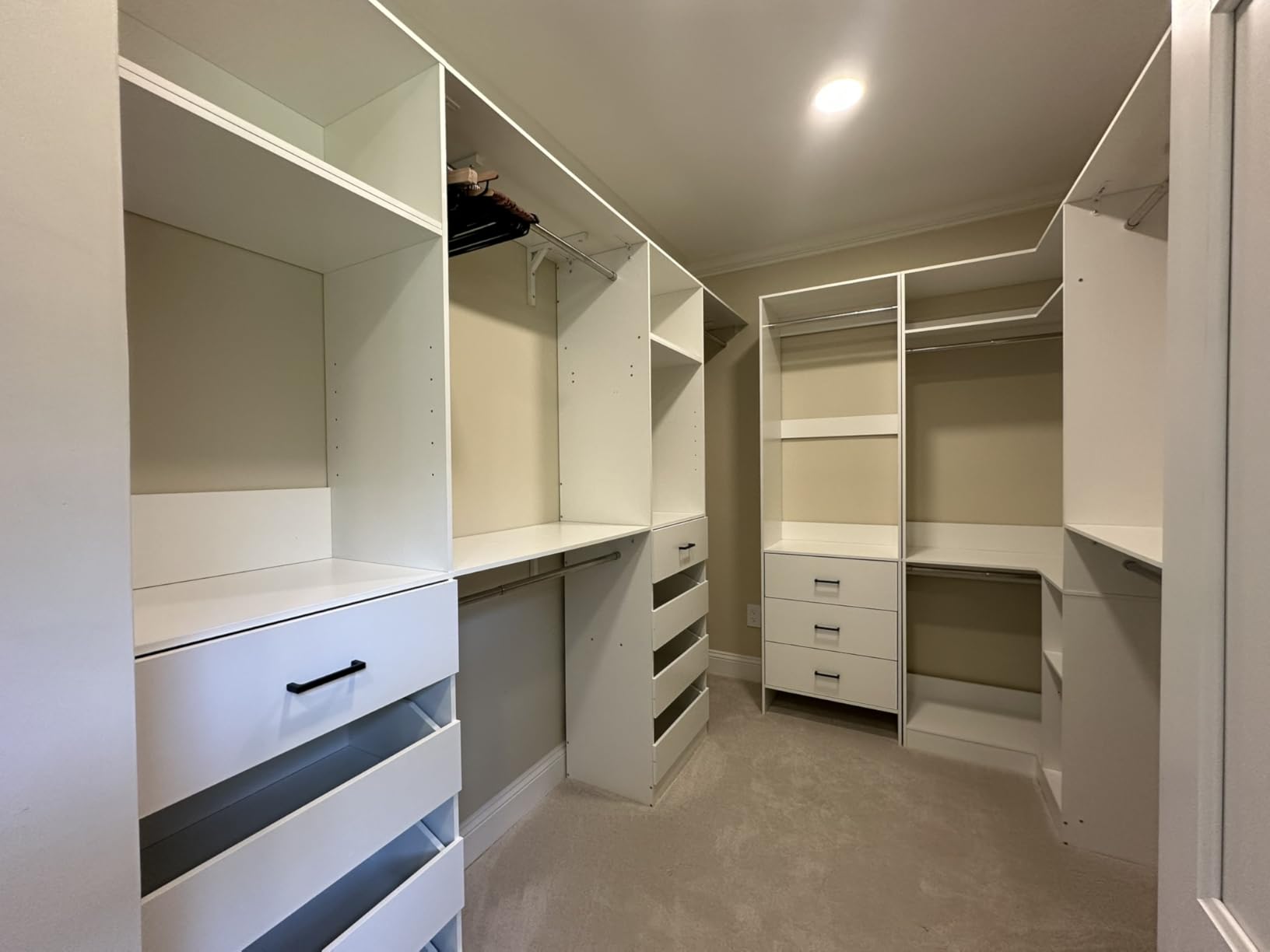 Aheaplus Closet System, Wood Closet Organizer System with 8 Drawers & 4 Rods | Cut to Fit 7-12Ft, Large Walk-in Closet Organizer Wardrobe System with Shelf & Tower, Multiple Installation Ways, White customer photo 1