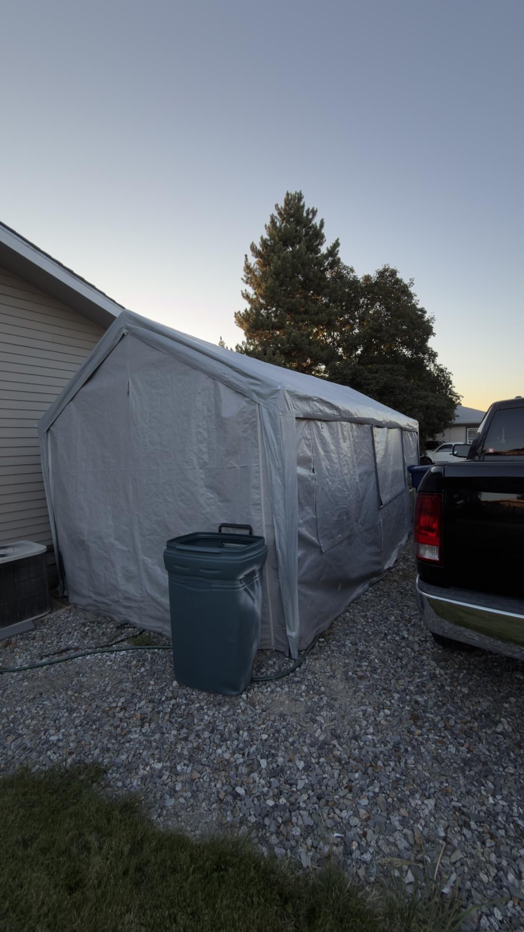 VEVOR 12x20 FT Heavy Duty Carport, Portable Car Canopy with Removable Sidewalls and Door, Outdoor Car Shelter, UV-Resistant, Water-Resistant, All-Season Car Shelter for Cars, Boats, and Equipment customer photo 2