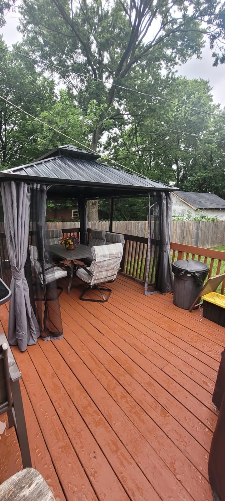 Aoxun Gazebo 10x12 Hardtop Gazebo with Double Galvanized Steel Roof, Gray | Metal Frame Outdoor Pavilion with Breathable Netting and Privacy Curtain for Backyard customer photo 1