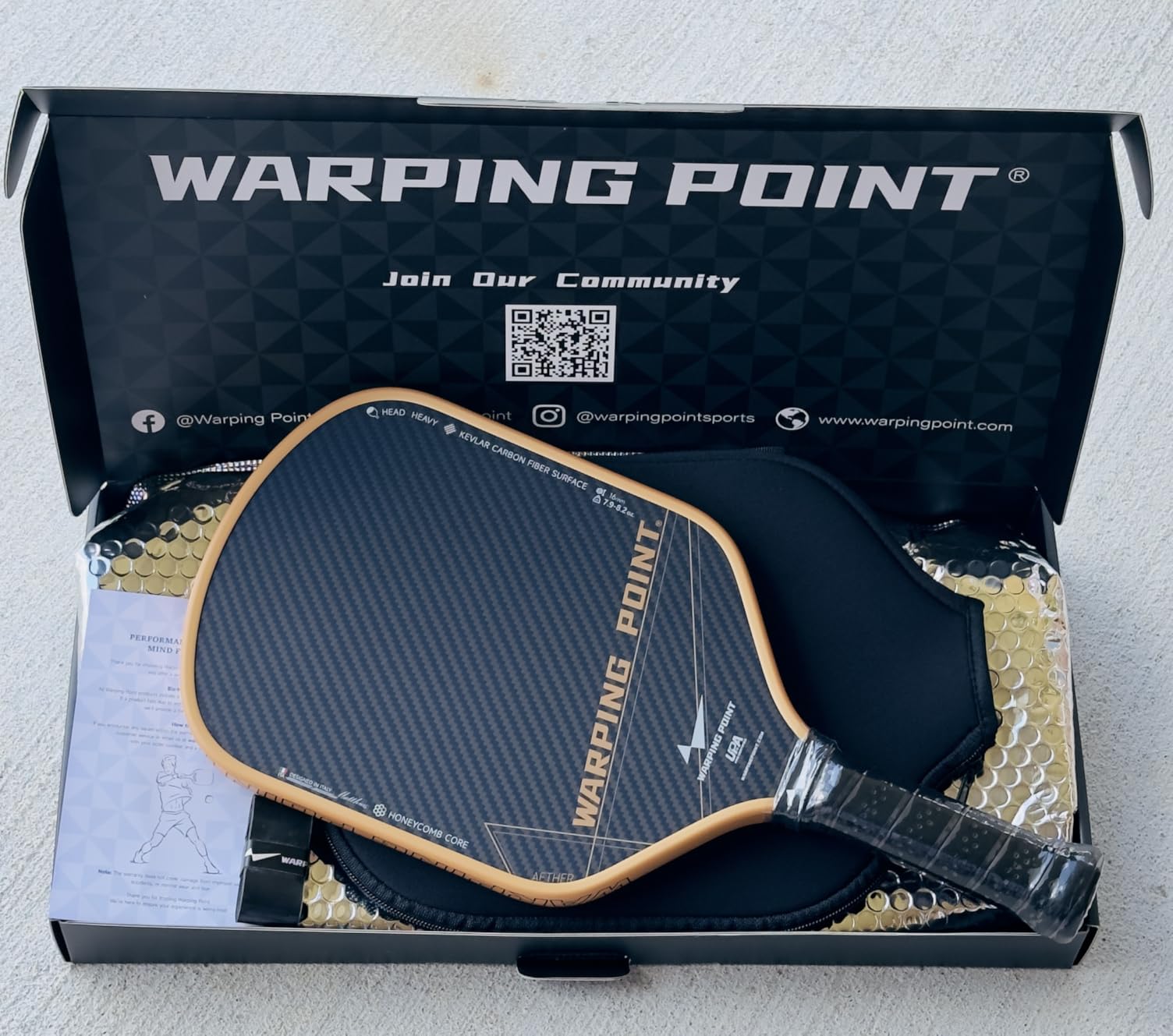 Warping Point Aether 16MM Pickleball Paddle, USAPA Approved, Kevlar Composite Face, 10mm MaxCell Honeycomb Core for Control, Spin & Stability, Arm-Friendly Paddle for Beginners & Intermediate Players customer photo 1