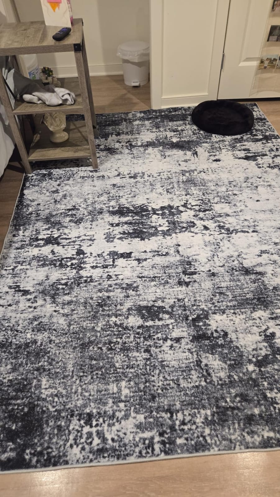 5x7 Area Rug Living Room: Modern Washable Indoor Carpet Black | For Bedroom Dining Room Farmhouse Nursery Hallway Office,Modern Abstract,Machine washable,Non-Slip,Stain Resistant,Indoor customer photo 1