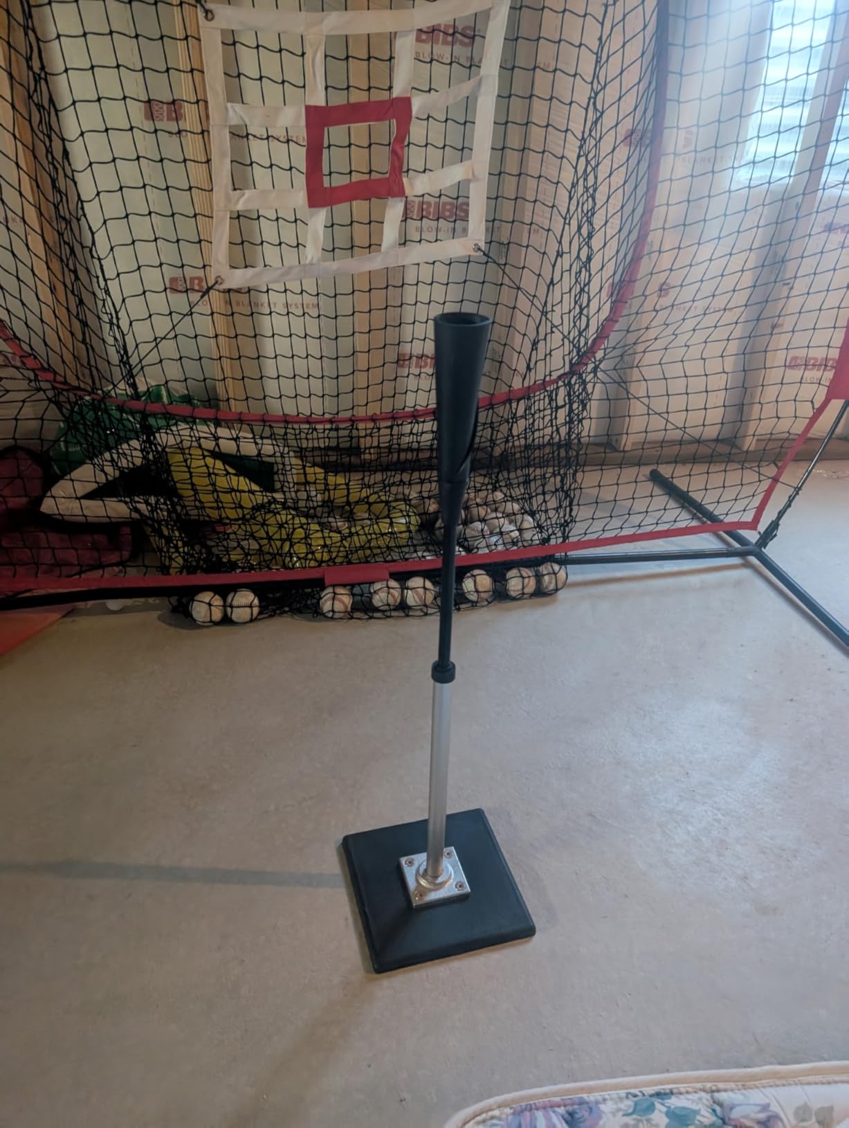 LOMGWAYS Adjustable Baseball/Softball Batting Tee for All Levels | Height Adjustment | Removable Rubber Top | Heavy-Duty Base | Portable | Multi-Sport Use | Easy Set up | for All Ages customer photo 1