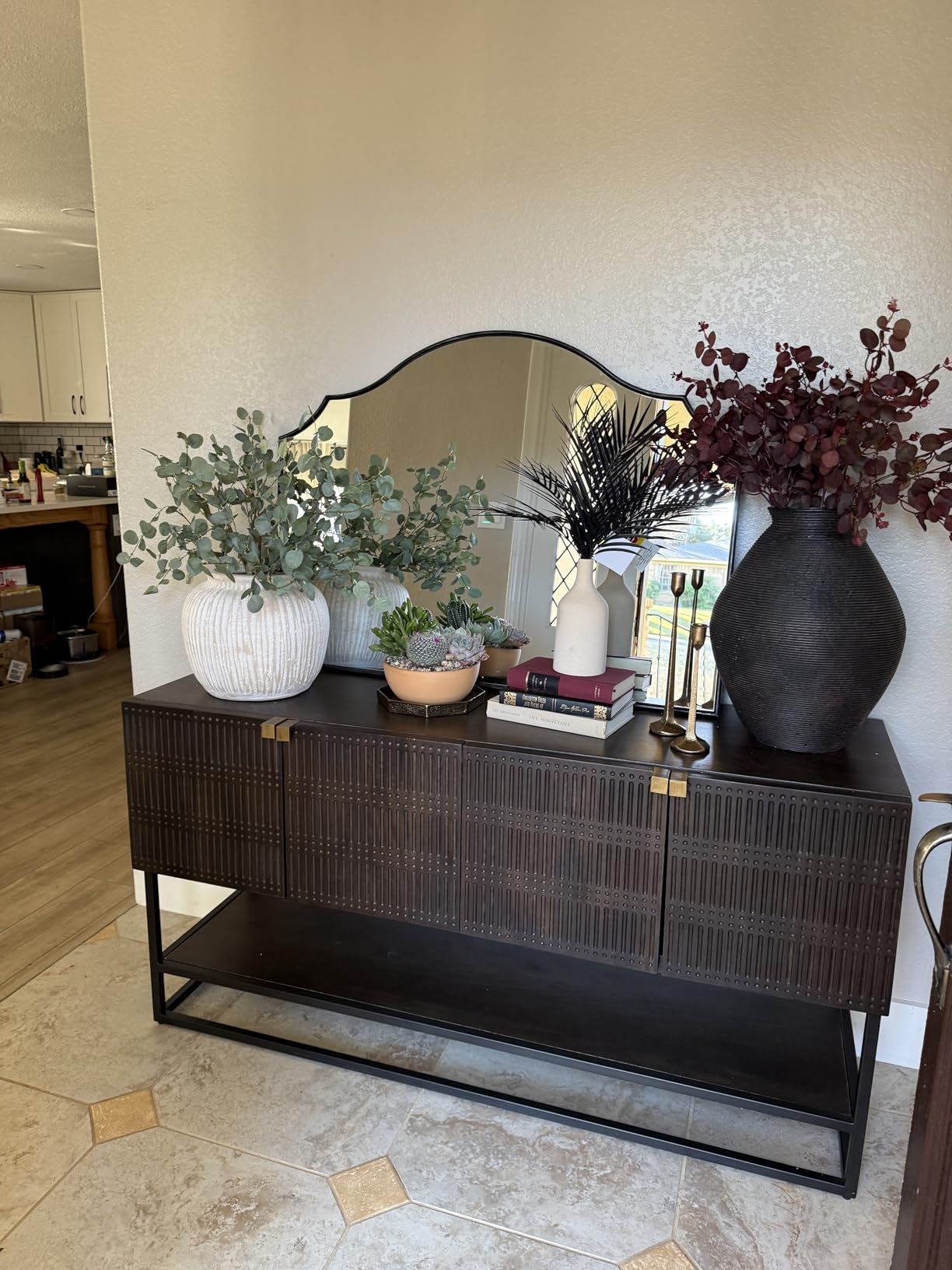 Besdomus Gold Scalloped Wall Mirror: 40