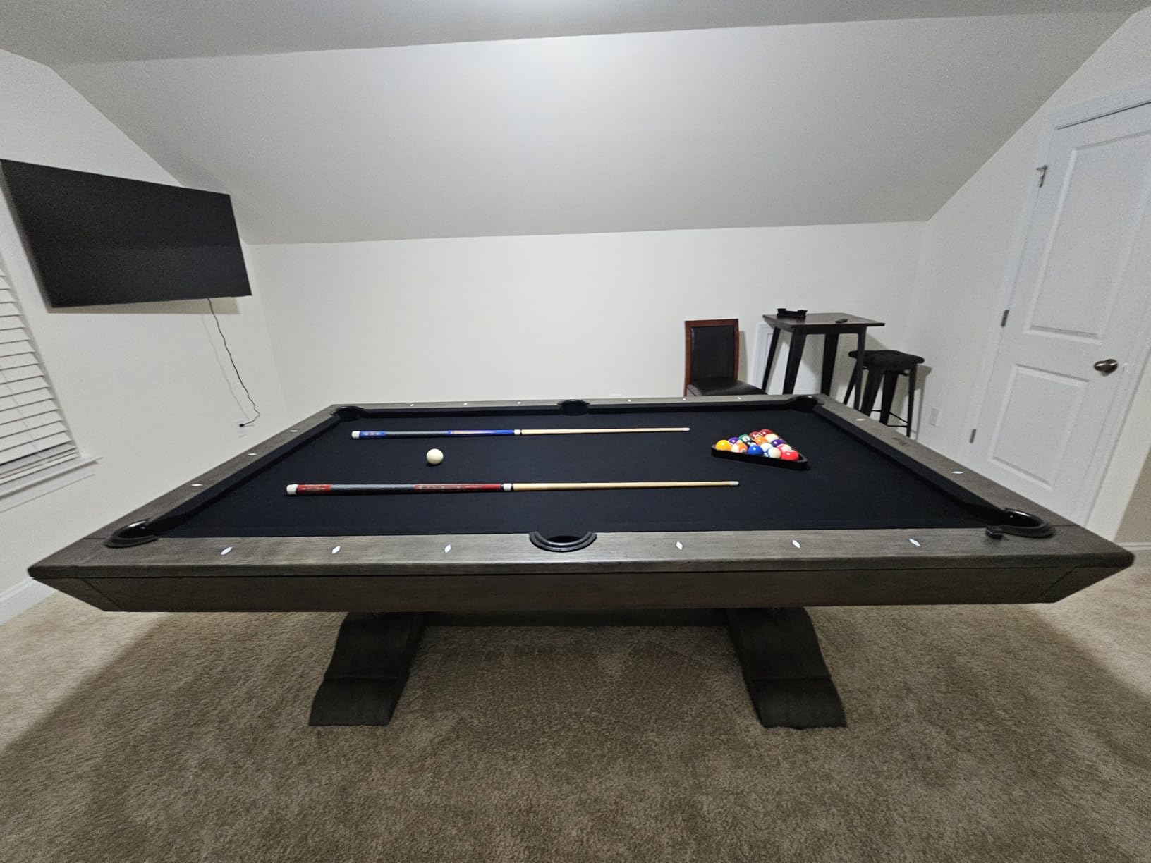 Nixon Billiards - Birdy Slate Billiard Pool Table- Grayson Grey - 7ft and 8ft - Whiteglove customer photo 2