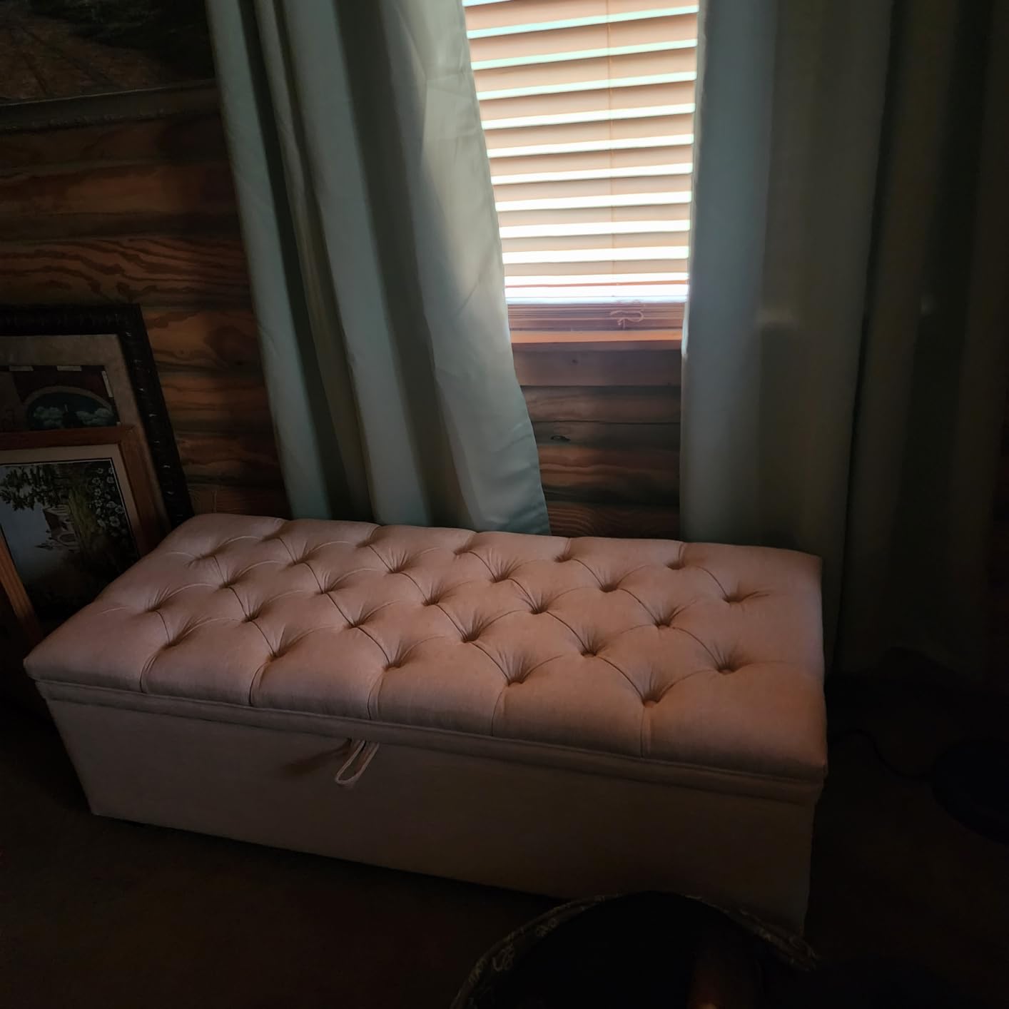 Mangodan 50 Inch Large Storage Ottoman, Tufted Ottoman with Storage | End of Bed Ottomans for Living Room, Bedroom, Modern Entryway Benchs customer photo 1