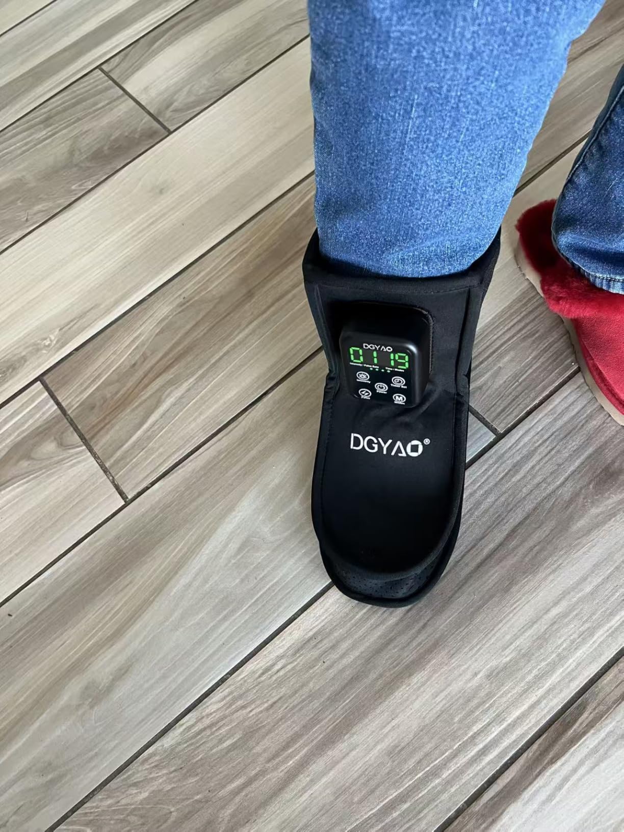 Red Light Therapy Wrap for Feet, Infrared Light Therapy for Ankle, 6000mAh Battery Portable Adjustable Cordless Red Light Pad for Foot Joint Muscle Comfort, 660nm & 850nm customer photo 1