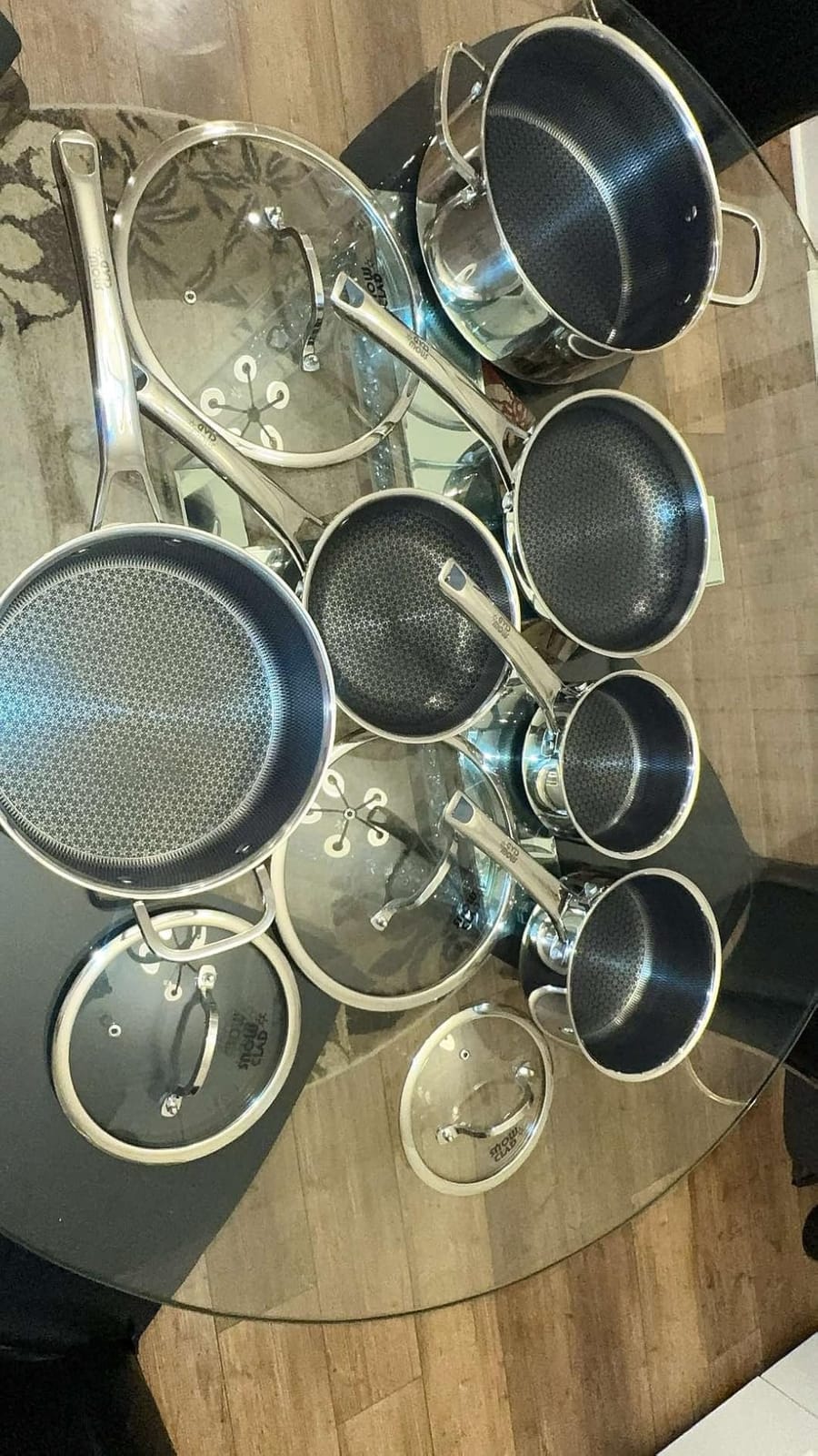 SNOWCLAD Pots and Pans Set Non Stick | Stainless Steel Kitchen Cookware | 10 Pcs | PFOA Free | Hybrid | Induction Compatible | Frying Skillet, Saucepans, Saute Pan & Stock Pot customer photo 2