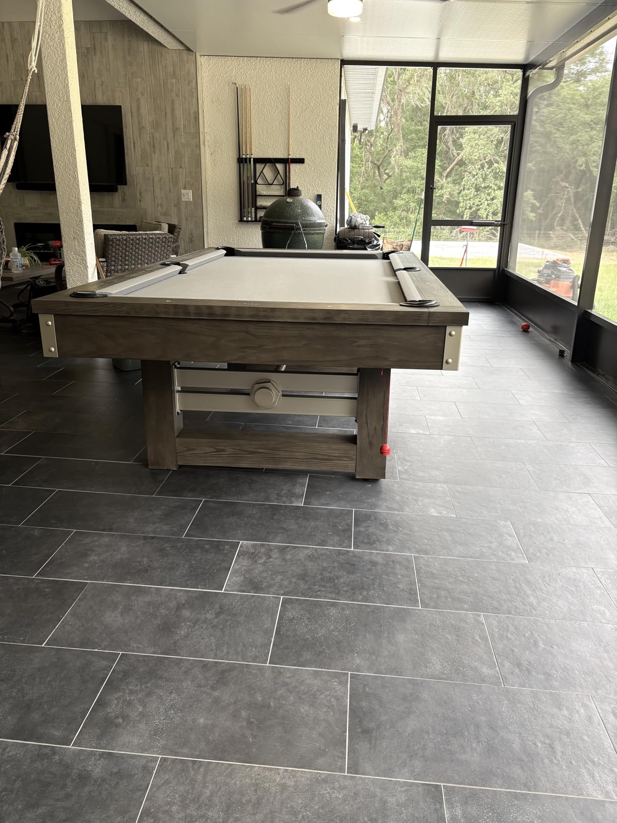 Nixon Billiards - Bryant Slate Billiard Pool Table - Grayson Grey (Metal Leg) - 7FT and 8FT customer photo 1