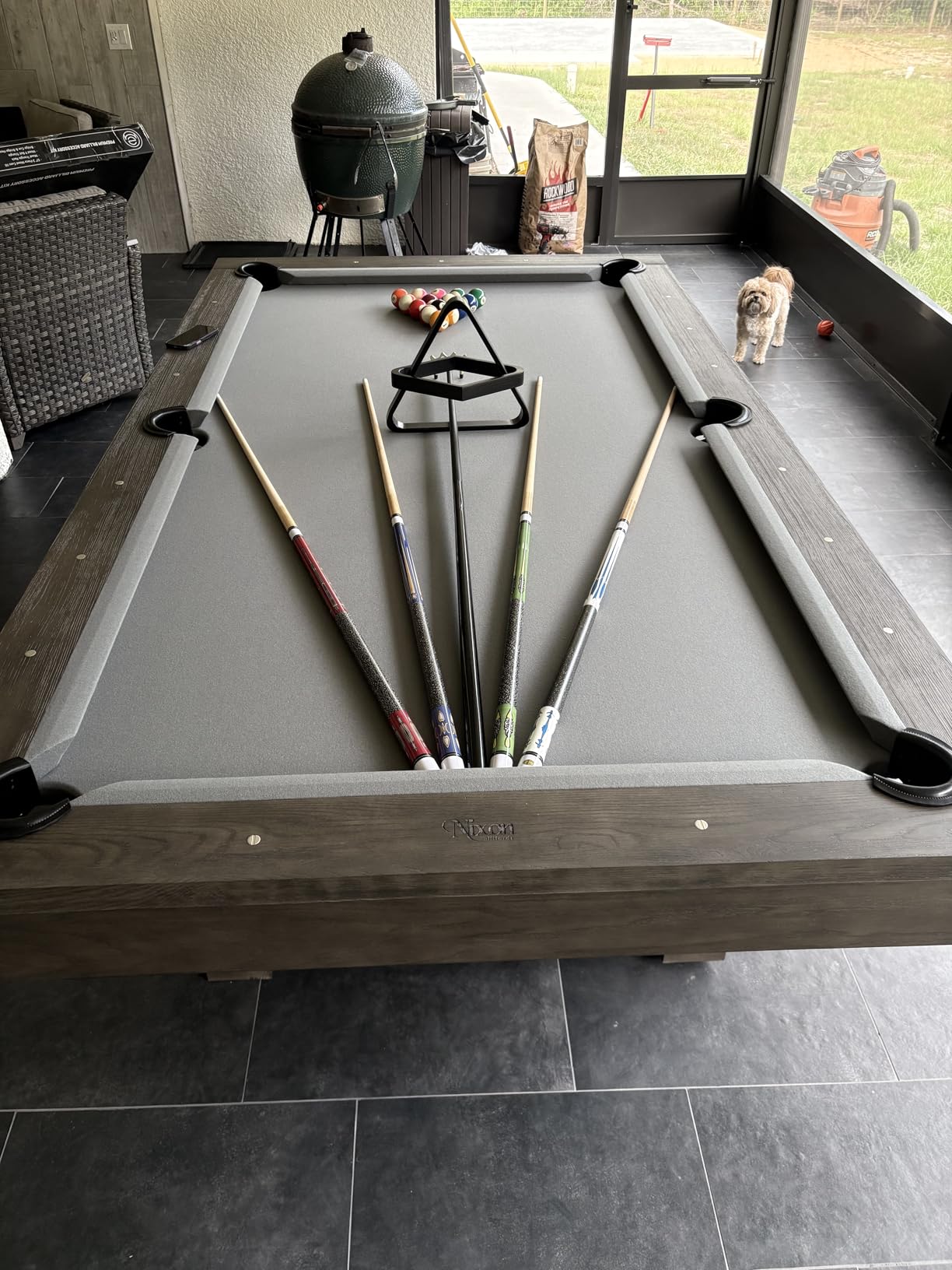 Nixon Billiards - Bryant Slate Billiard Pool Table - Grayson Grey (Metal Leg) - 7FT and 8FT customer photo 2