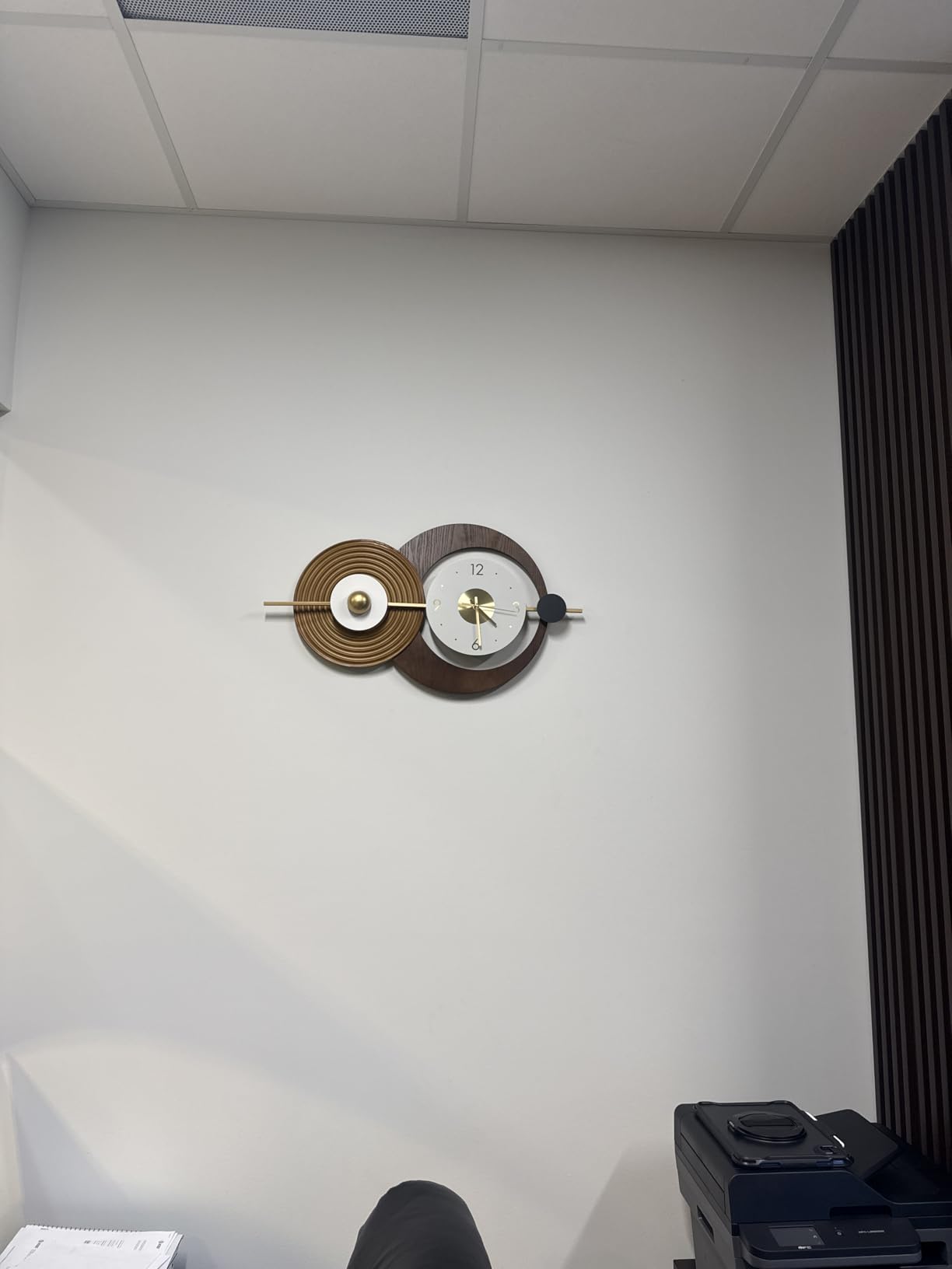 39X20 inch Extra Large Modern Wall Clock | Wood and Metal Decorative Clocks for Living Room, Silent Non Ticking Hanging Clock for Home Office Wall Art customer photo 2