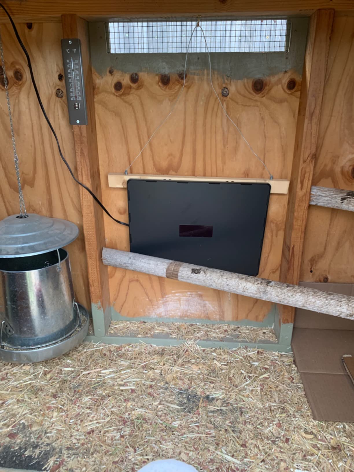 Chicken Coop Heater for Winter with Remote APP Control, 30''x12'' Large Foldable Chicken Heaters Warmer Inside Coop with Adjustable Timer Temp, 180W Safe Flat Panel Radiant Heater for Chickens Coops customer photo 1