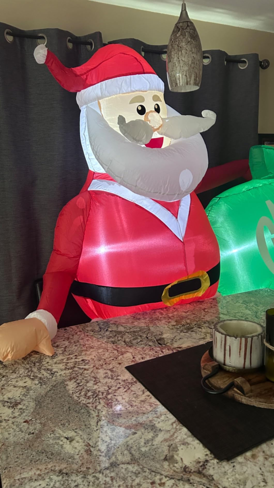 OurWarm 10FT Christmas Inflatable Outdoor Decoration, Giant Elf Inflatable Outdoor Christmas Blow up Yard Decorations with LEDs, Outdoor Christmas Inflatables for Outside Roof Lawn Holiday Xmas Decor customer photo 1
