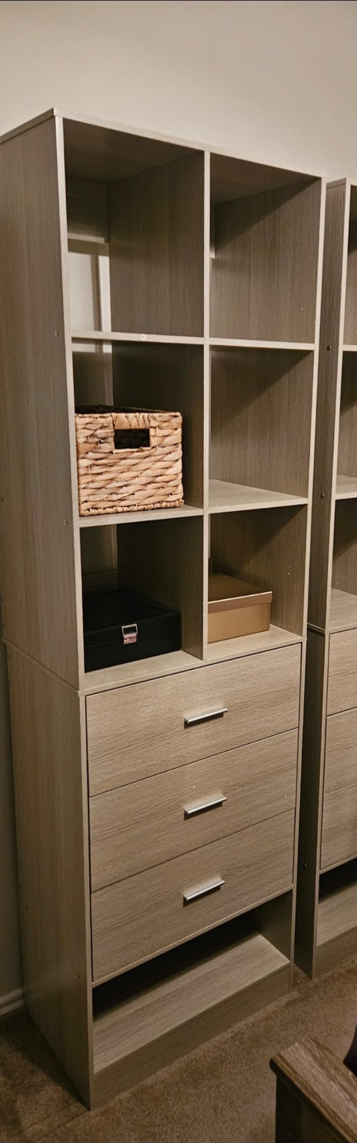Homieasy Closet System Organizer with 3 Drawers and Partition Storage, Freestanding Wardrobe Organizer Modular with Shoe Shelf, Expandable for Walk-in or Reach-in Closets, White customer photo 1
