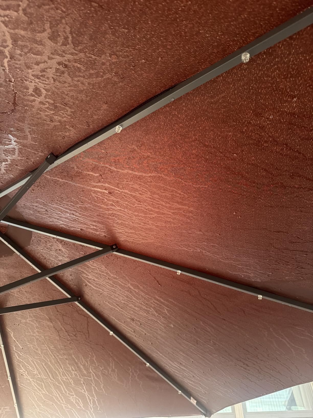 Best Choice Products 10ft Solar Market Patio Umbrella w/Woodgrain Pattern Pole, LED Lights, Tilt & Crank - Outdoor Sun Shade for Backyard Table, Deck, Poolside - Tan customer photo 1