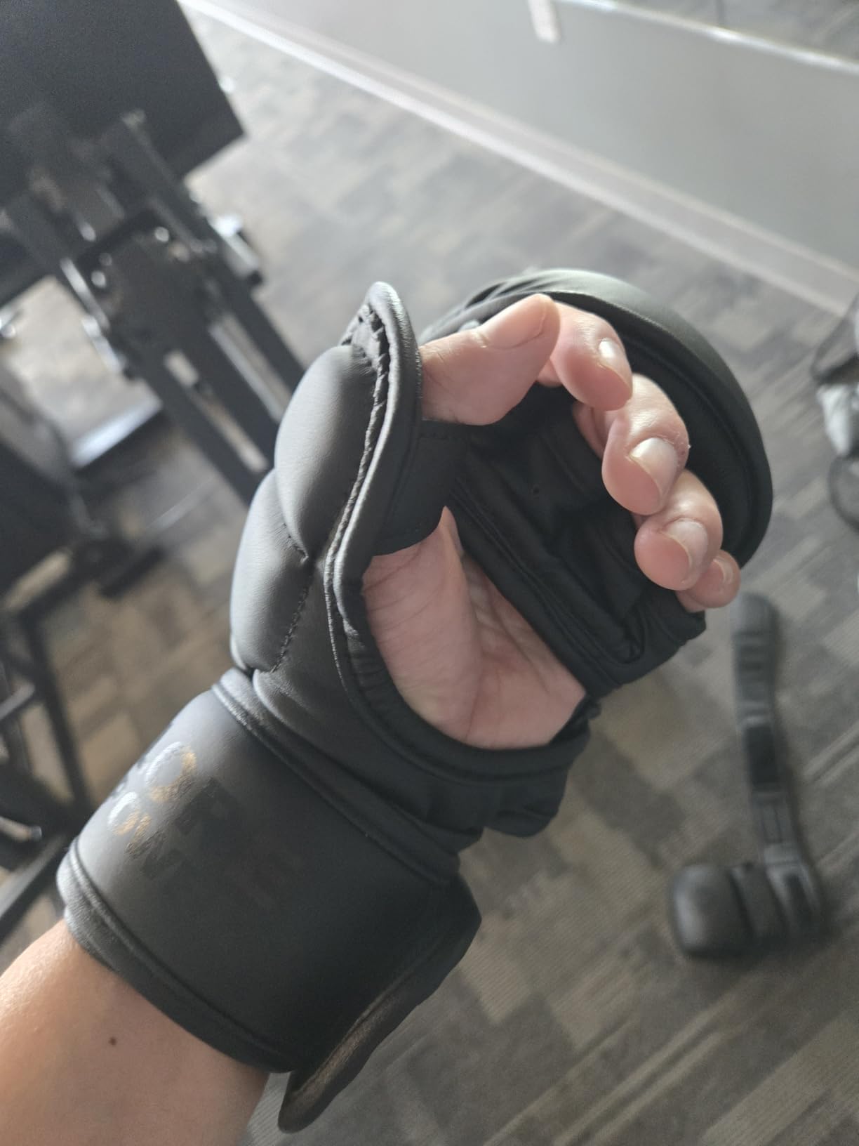LIBERLUPUS MMA Gloves for Men - Punching Bag Gloves for Men, Open Palm Training Gloves for MMA Sparring, Kickboxing, Muay Thai, Youth Self-Defense, Durable Synthetic Leather with Wrist Support customer photo 1